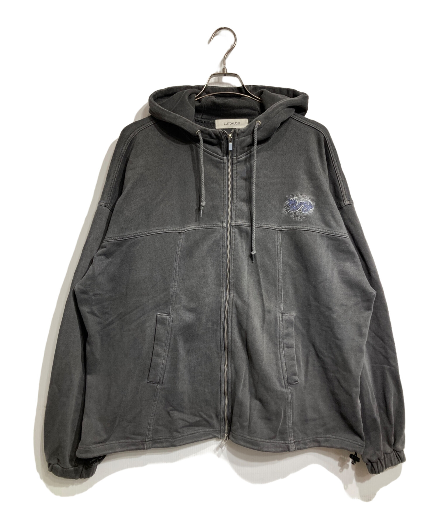 中古・古着通販】ZUTOMAYO (ズトマヨ) ジップパーカー グレー サイズ