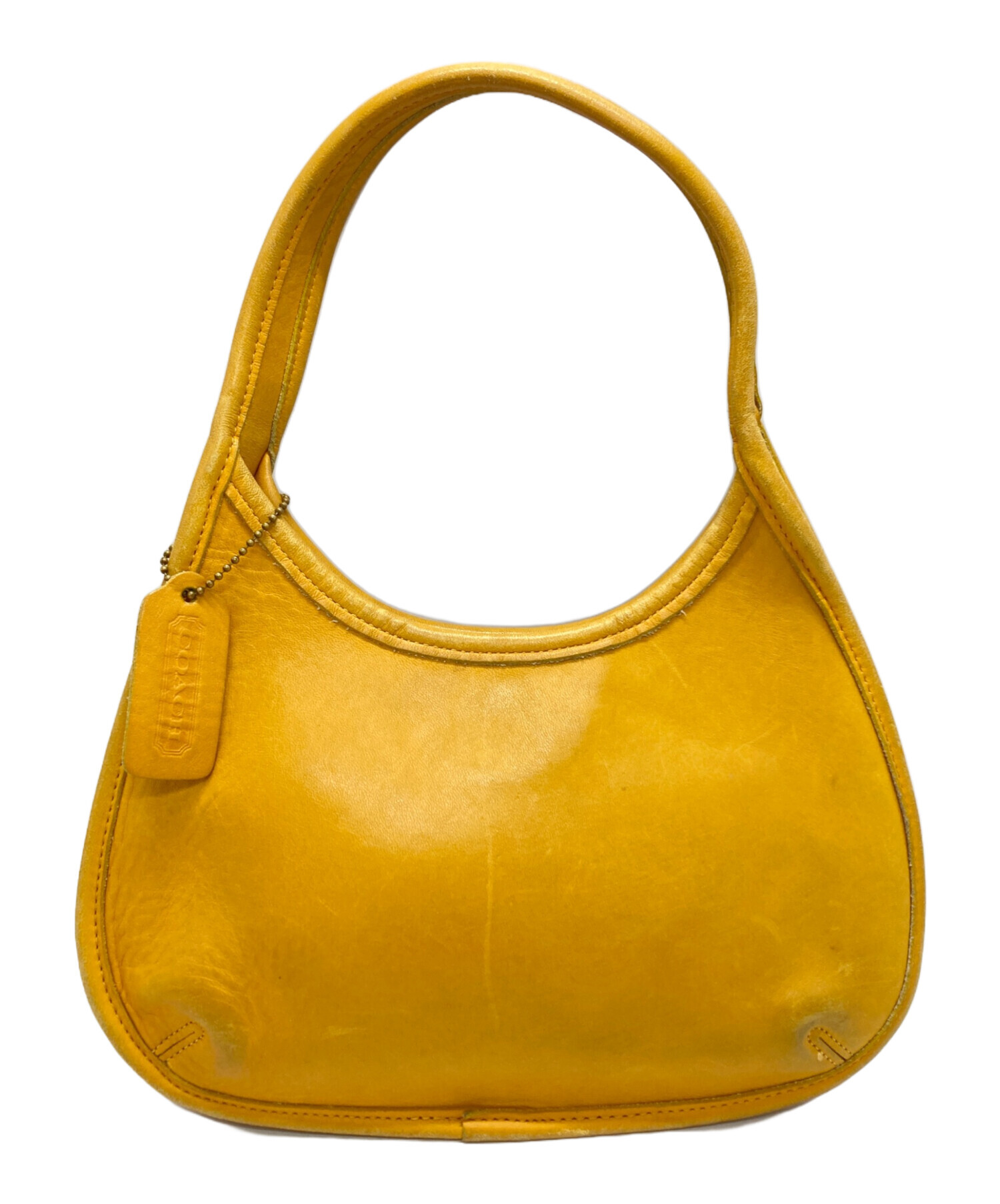 中古・古着通販】COACH (コーチ) ワンショルダーハンドバッグ イエロー 中古・古着通販】COACH (コーチ) ワンショルダーハンドバッグ イエロー