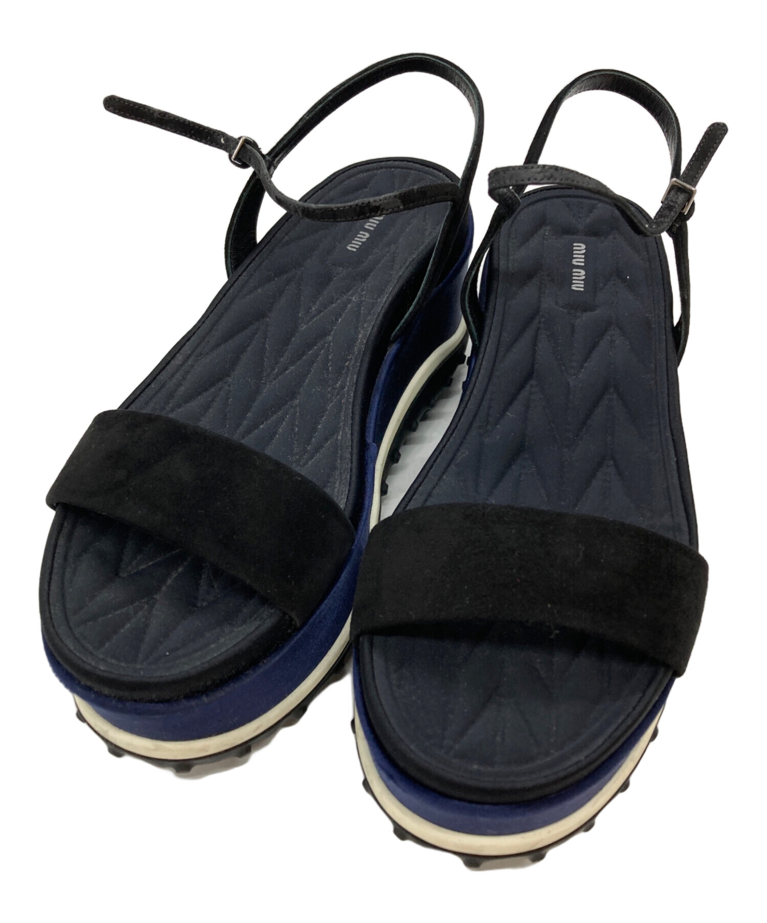 中古・古着通販】MIU MIU (ミュウミュウ) プラットフォームサンダル