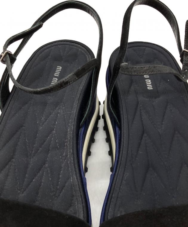 中古・古着通販】MIU MIU (ミュウミュウ) プラットフォームサンダル