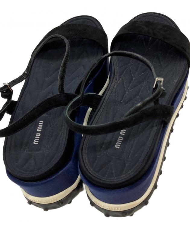 中古・古着通販】MIU MIU (ミュウミュウ) プラットフォームサンダル