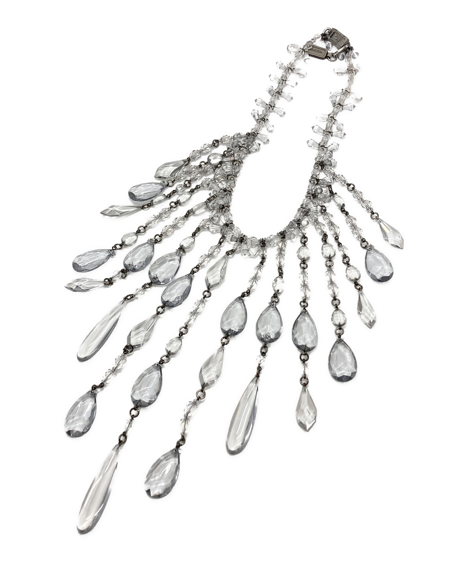 中古・古着通販】PRADA (プラダ) クリスタルビジューネックレス