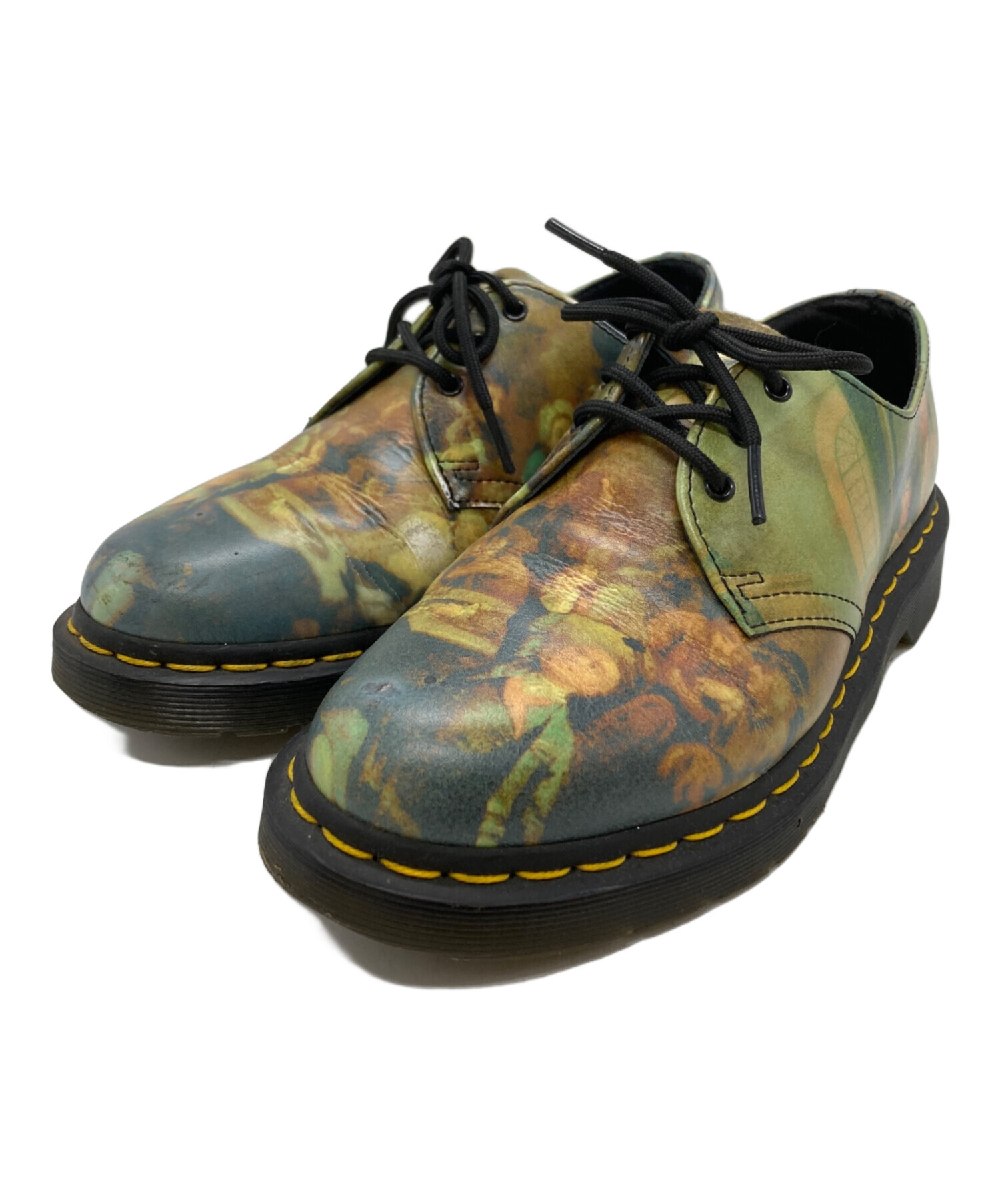 Dr. Martens 3ホール シューズ 絵画プリント 中古・古着通販】Dr.Martens (ドクターマーチン) 絵画プリント3ホール