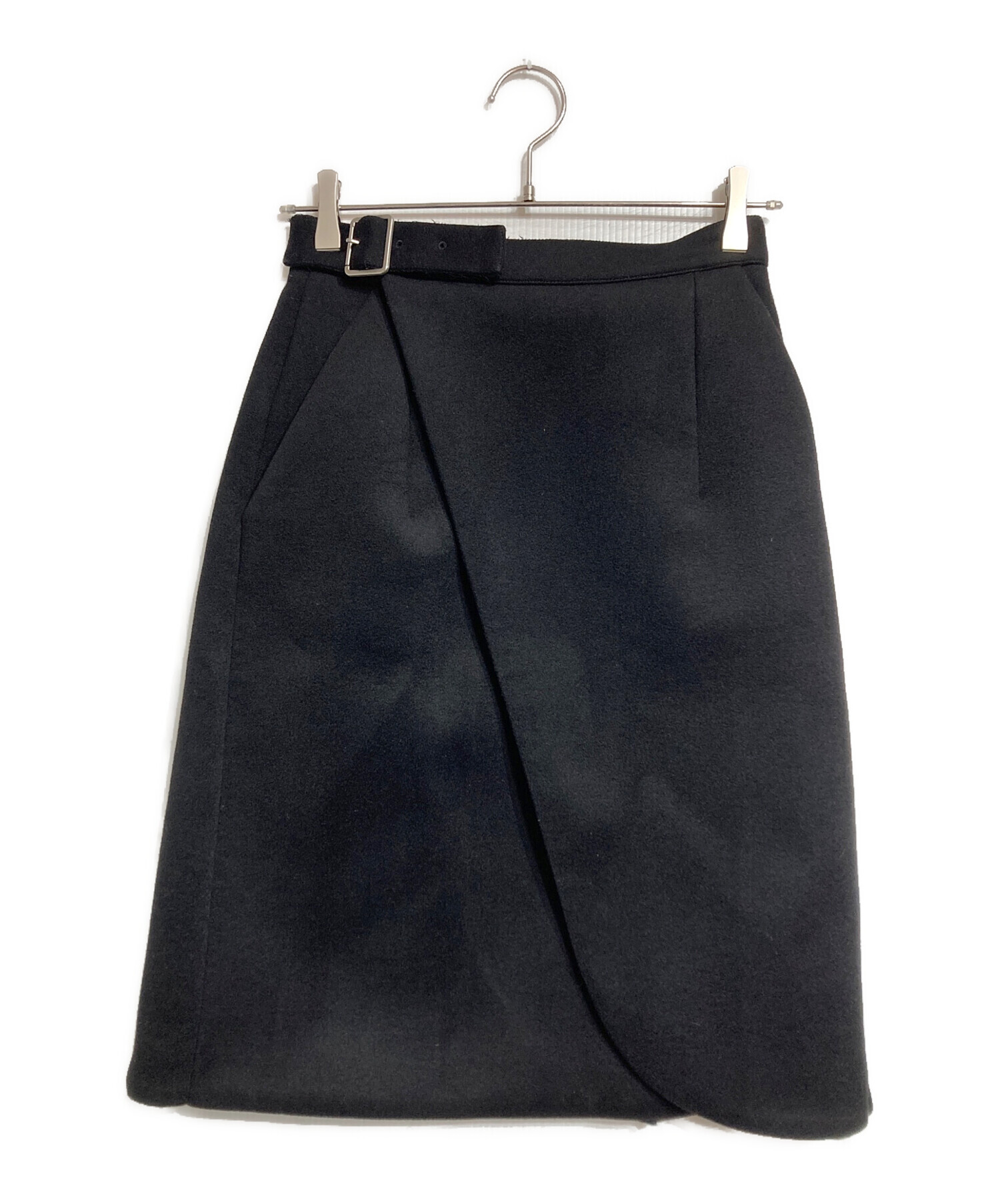 CELINEスカートラップスカートゴールドボタン ウールスカート 中古・古着通販】CELINE (セリーヌ) ラップウールスカート/wrap wool