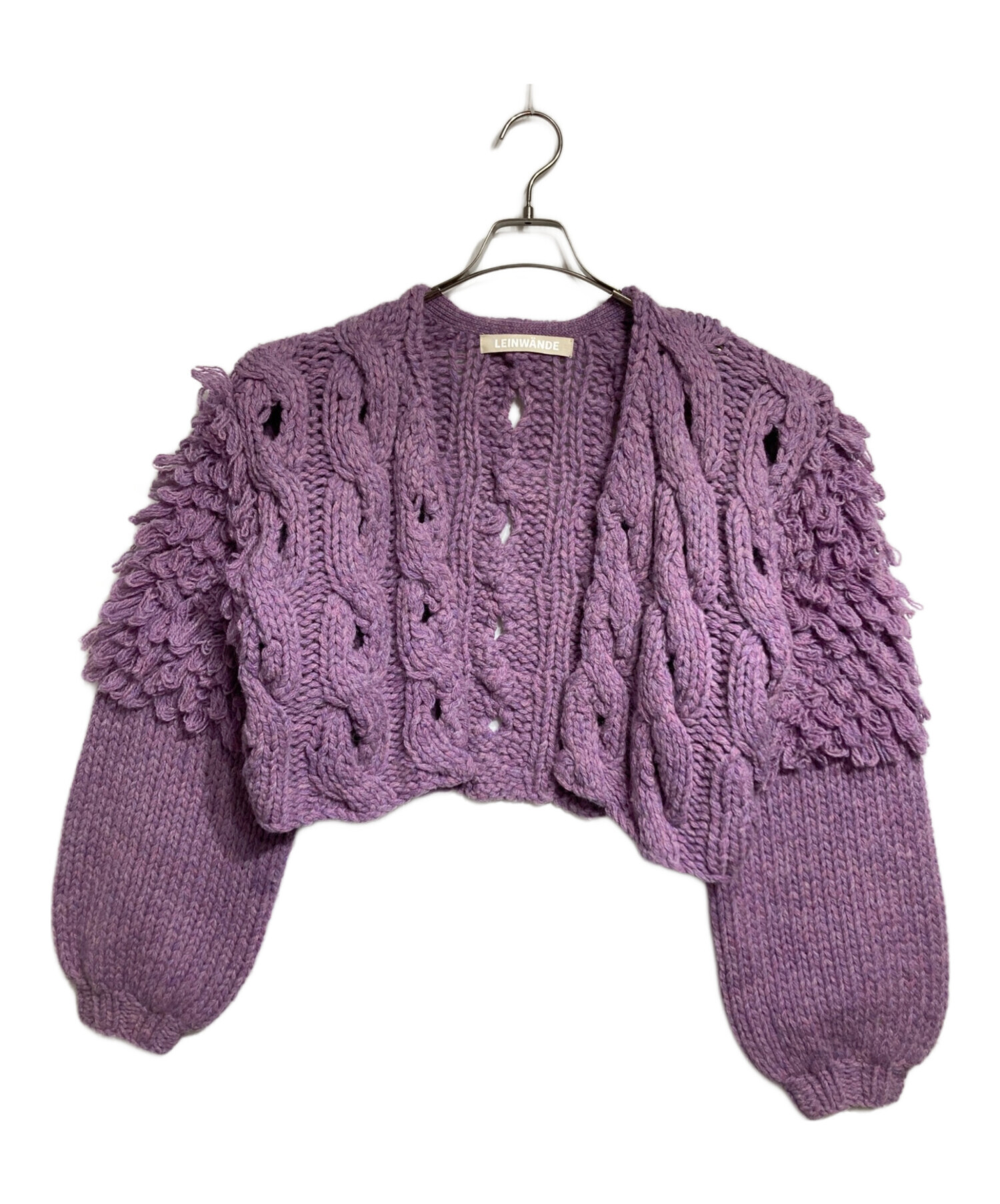 中古・古着通販】LEINWANDE (ラインヴァンド) Cable Short Cardigan