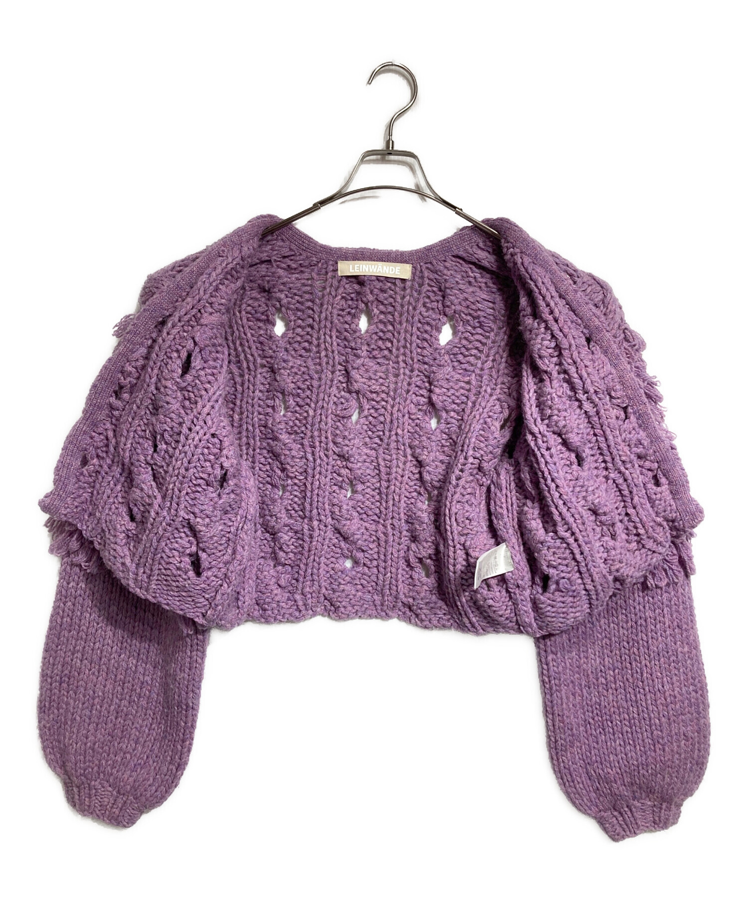 中古・古着通販】LEINWANDE (ラインヴァンド) Cable Short Cardigan