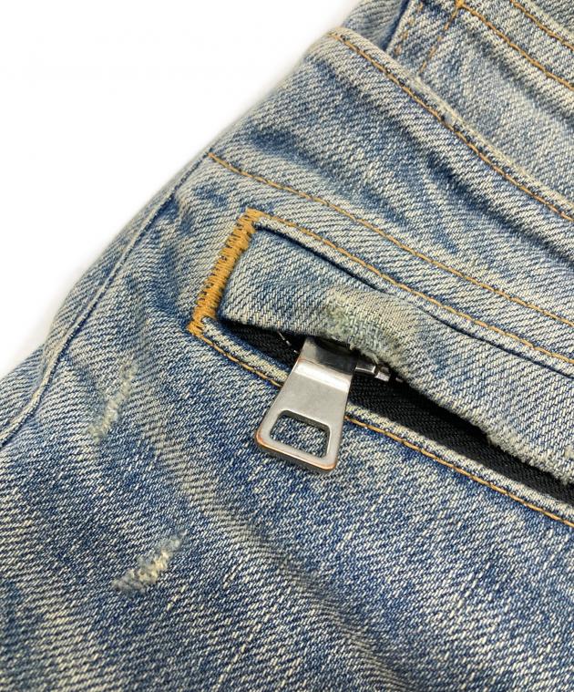 中古・古着通販】BALMAIN (バルマン) クラッシュ×ウォッシュドバイカー