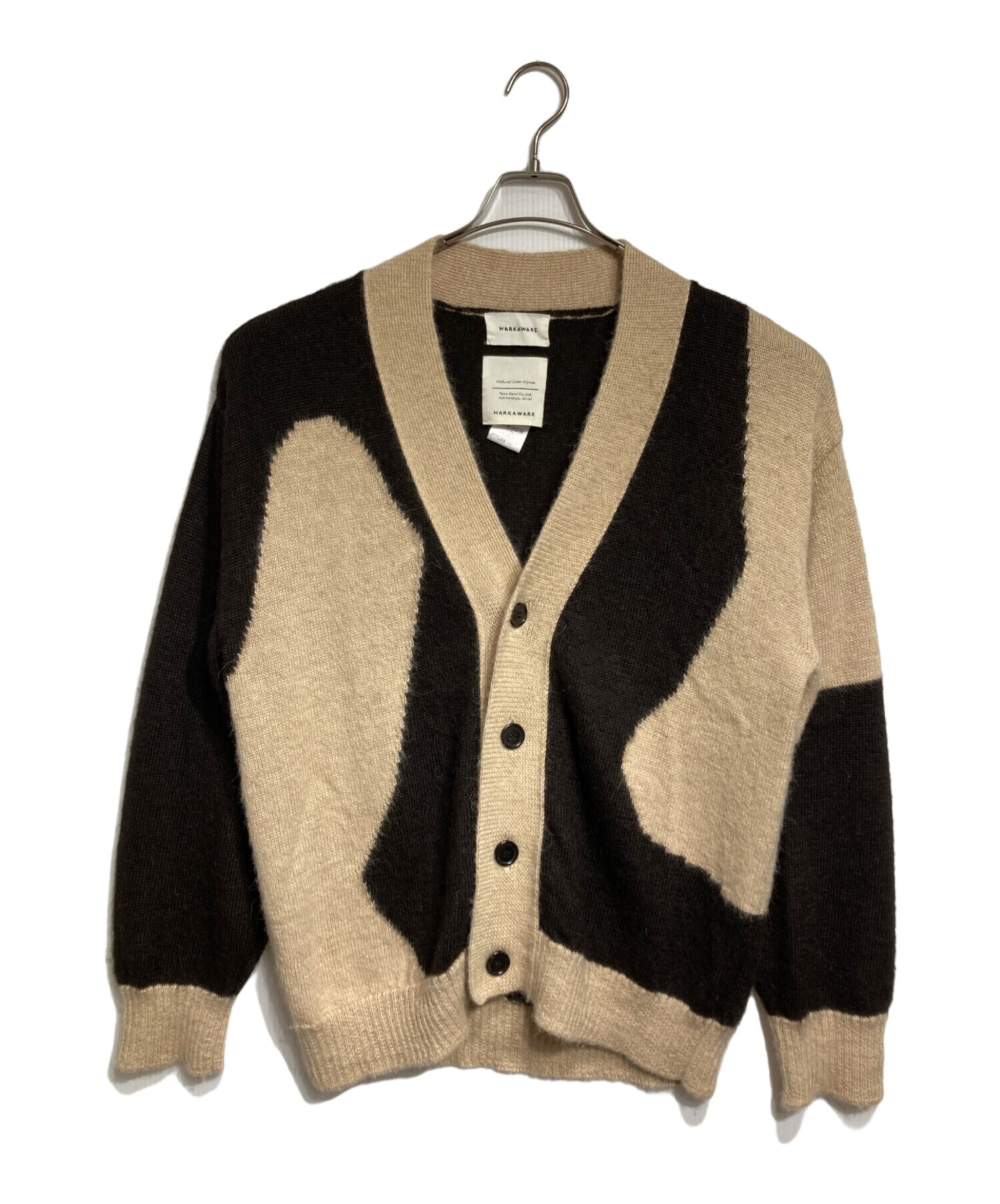 中古・古着通販】MARKAWARE (マーカウェア) ALPACA CARDIGAN ブラウン