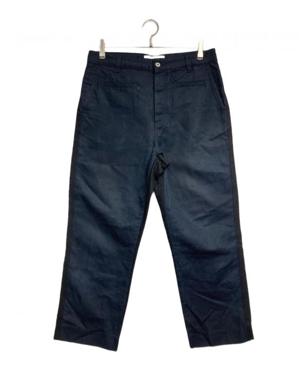 中古・古着通販】LOEWE (ロエベ) バイカラークロップドパンツ ネイビー