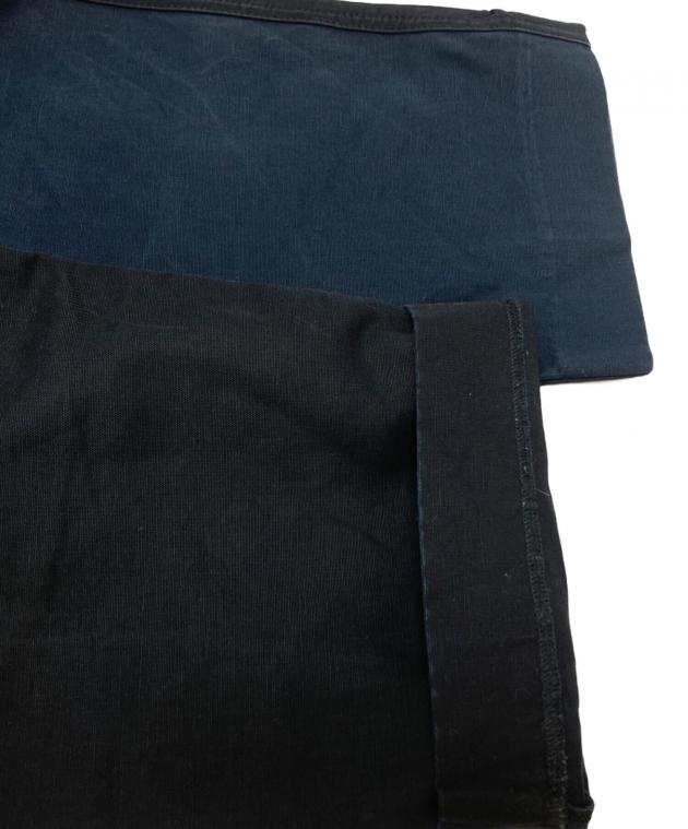 中古・古着通販】LOEWE (ロエベ) バイカラークロップドパンツ ネイビー