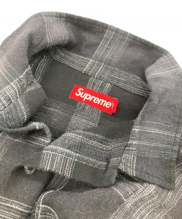 中古・古着通販】SUPREME (シュプリーム) WOVEN PLAID SHIRT ブラック