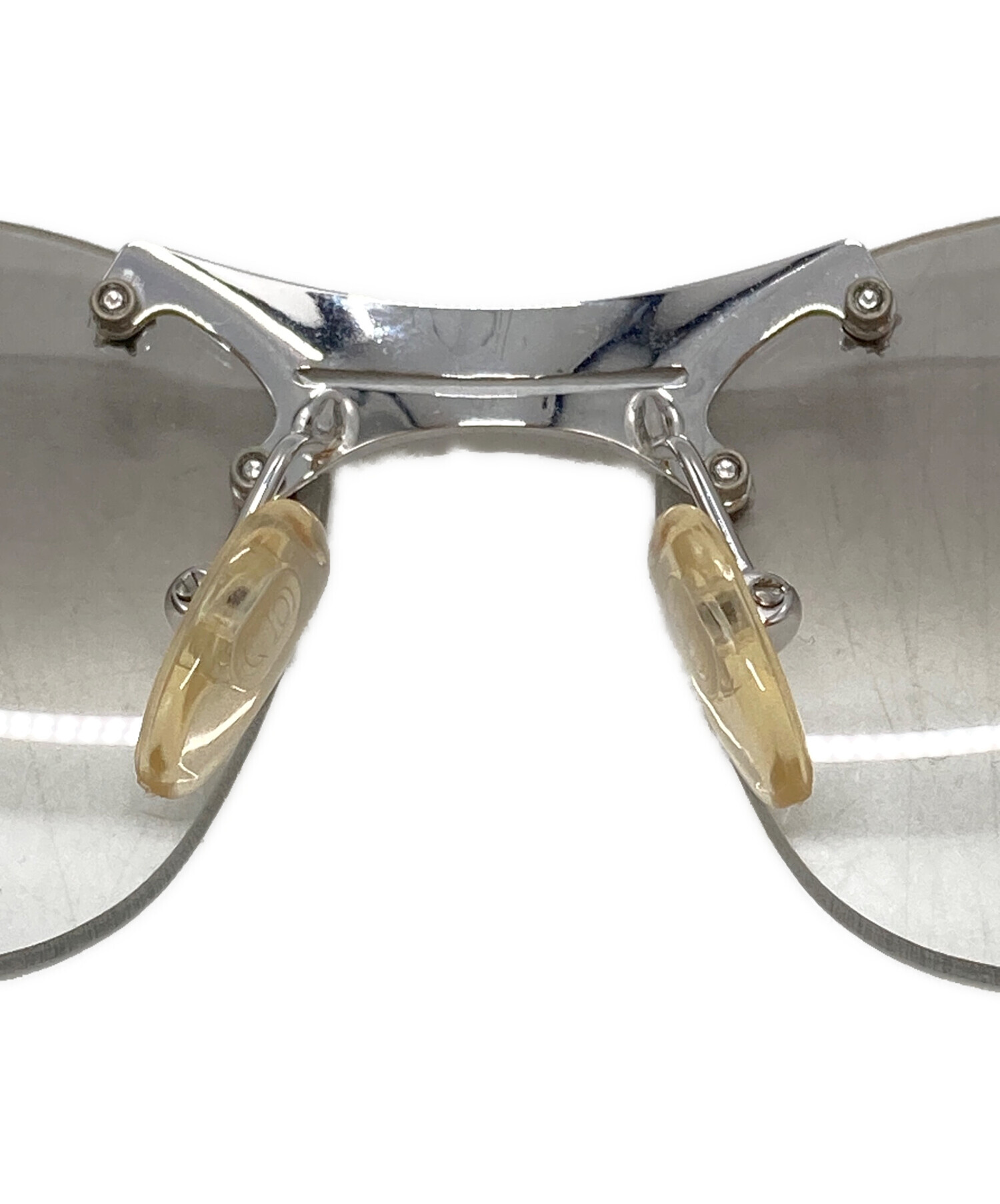 Dior シルバー リムレスサングラス 中古・古着通販】Christian Dior (クリスチャン ディオール) リムレス