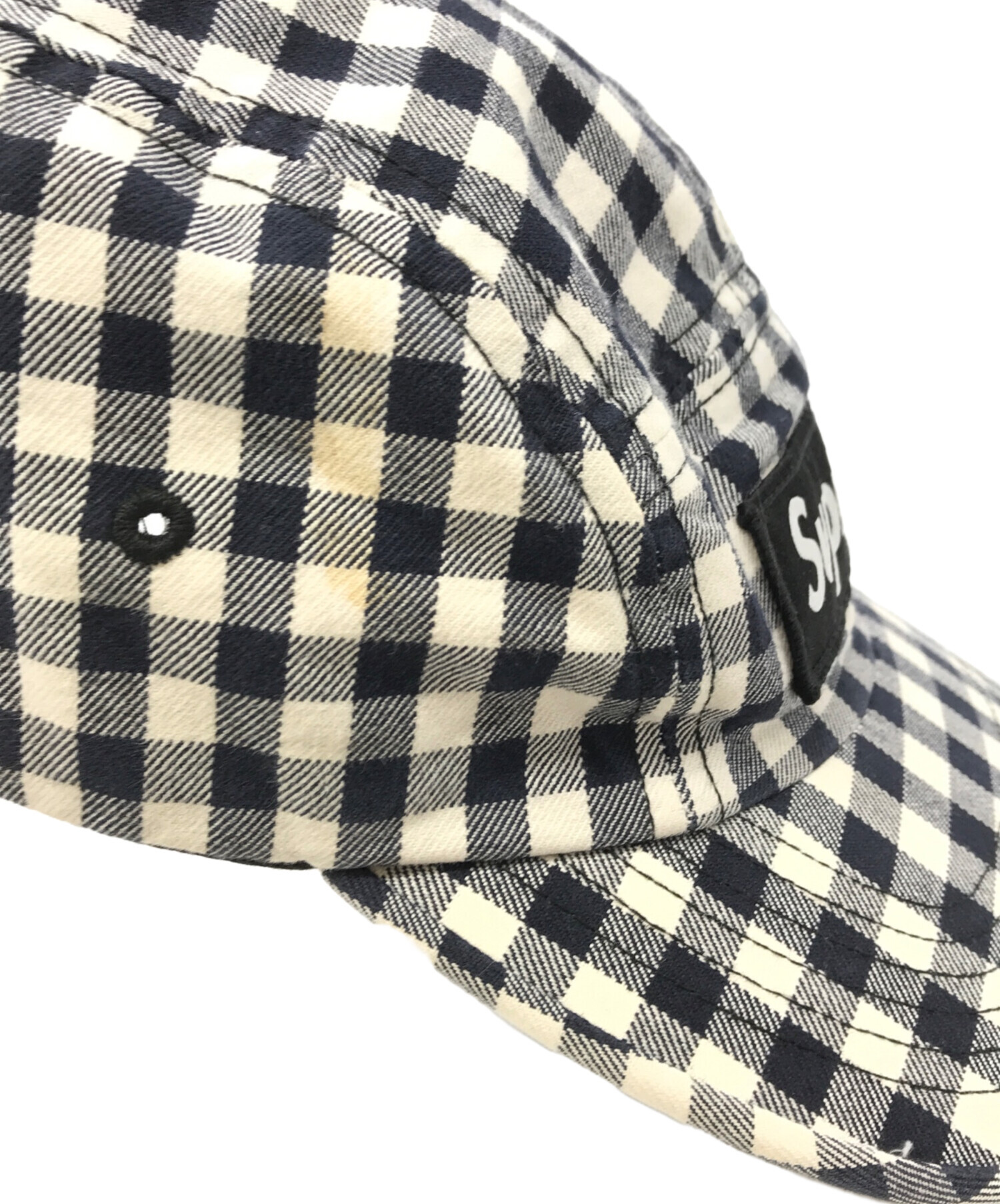 中古・古着通販】Supreme (シュプリーム) Gingham Camp Cap ネイビー