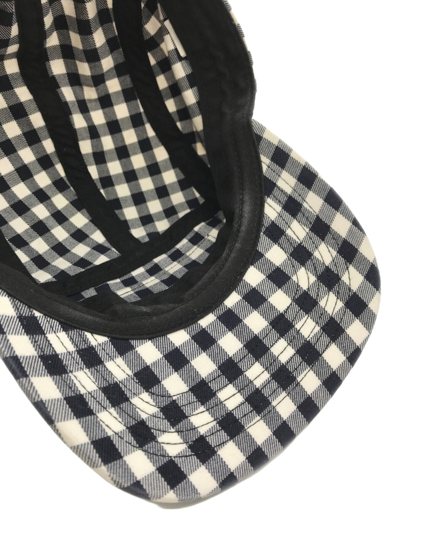 中古・古着通販】Supreme (シュプリーム) Gingham Camp Cap ネイビー