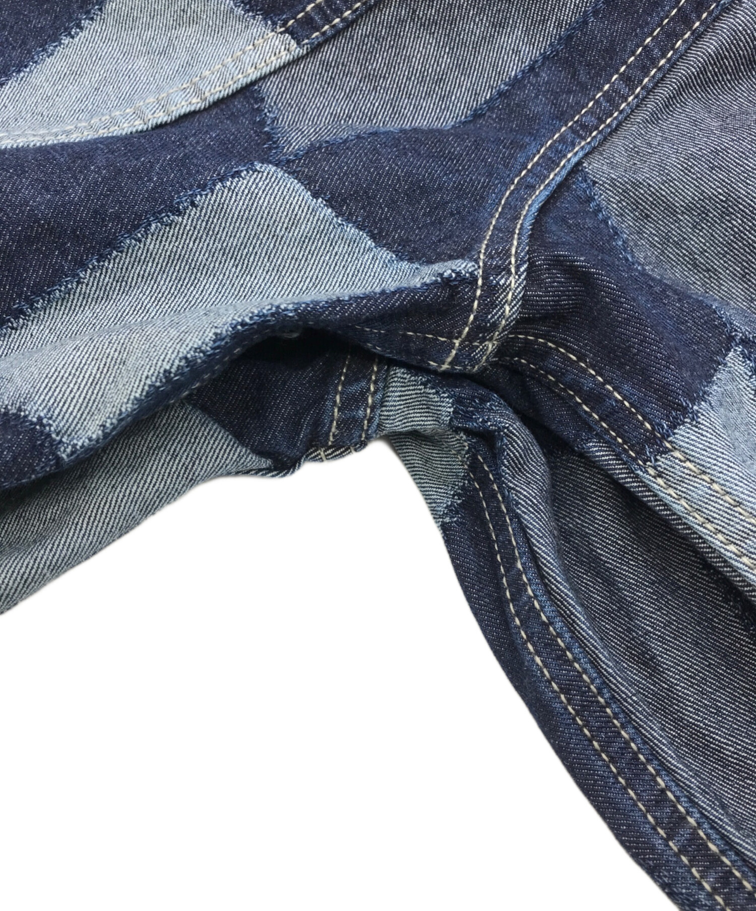 中古・古着通販】HUF (ハフ) PATCHWORK DENIM JACKET インディゴ 