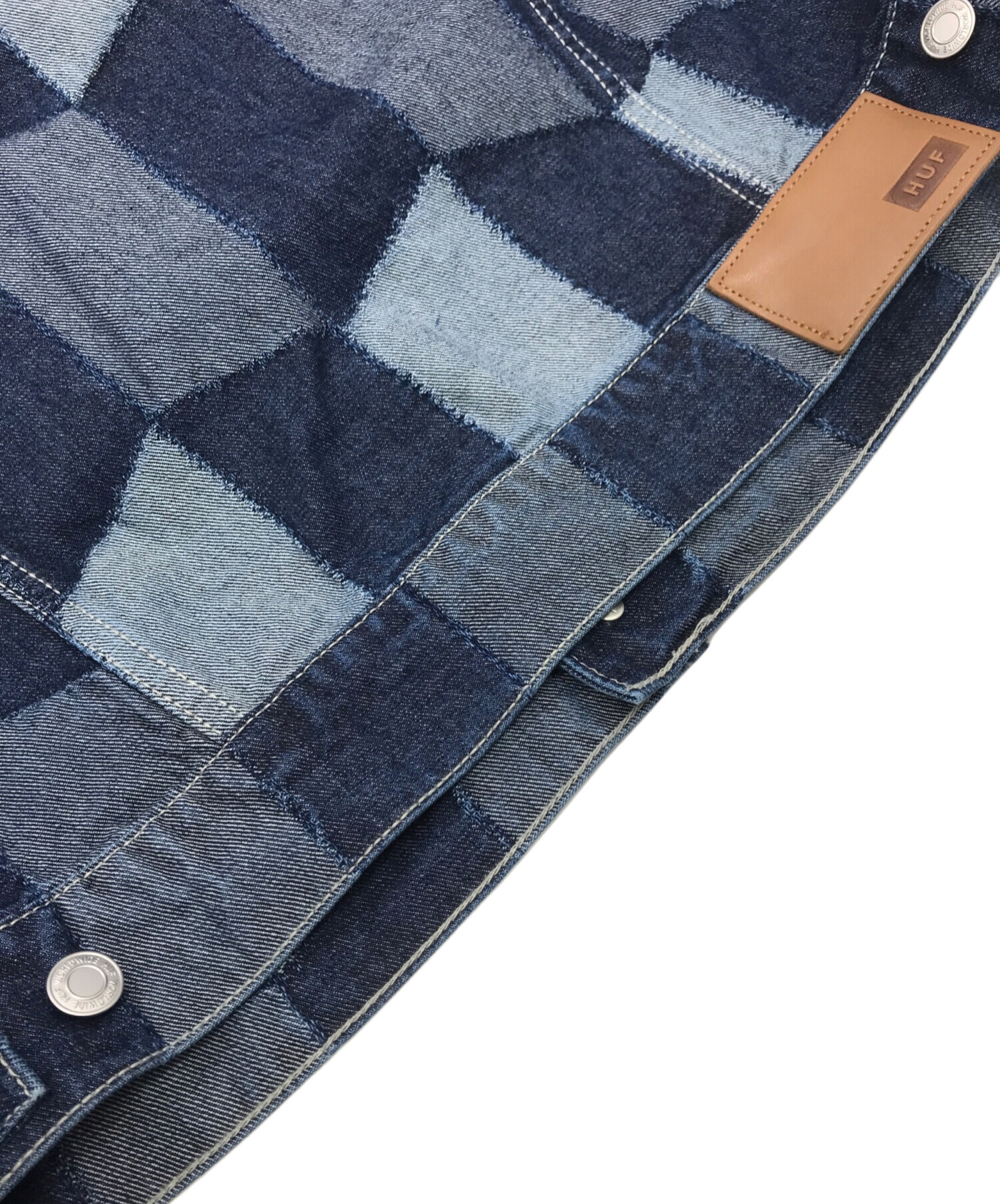 中古・古着通販】HUF (ハフ) PATCHWORK DENIM JACKET インディゴ 