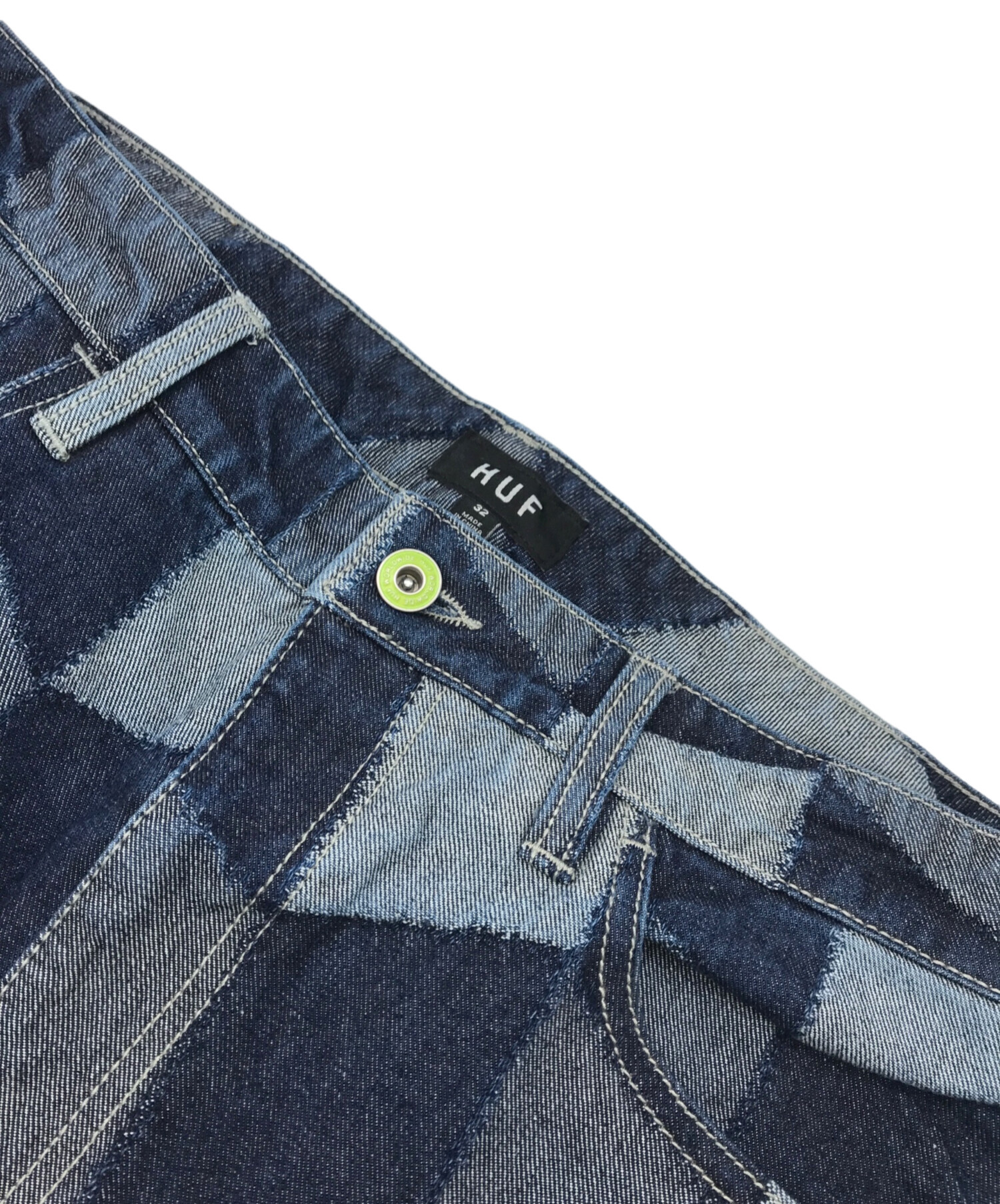 中古・古着通販】HUF (ハフ) PATCHWORK DENIM PANTS インディゴ サイズ