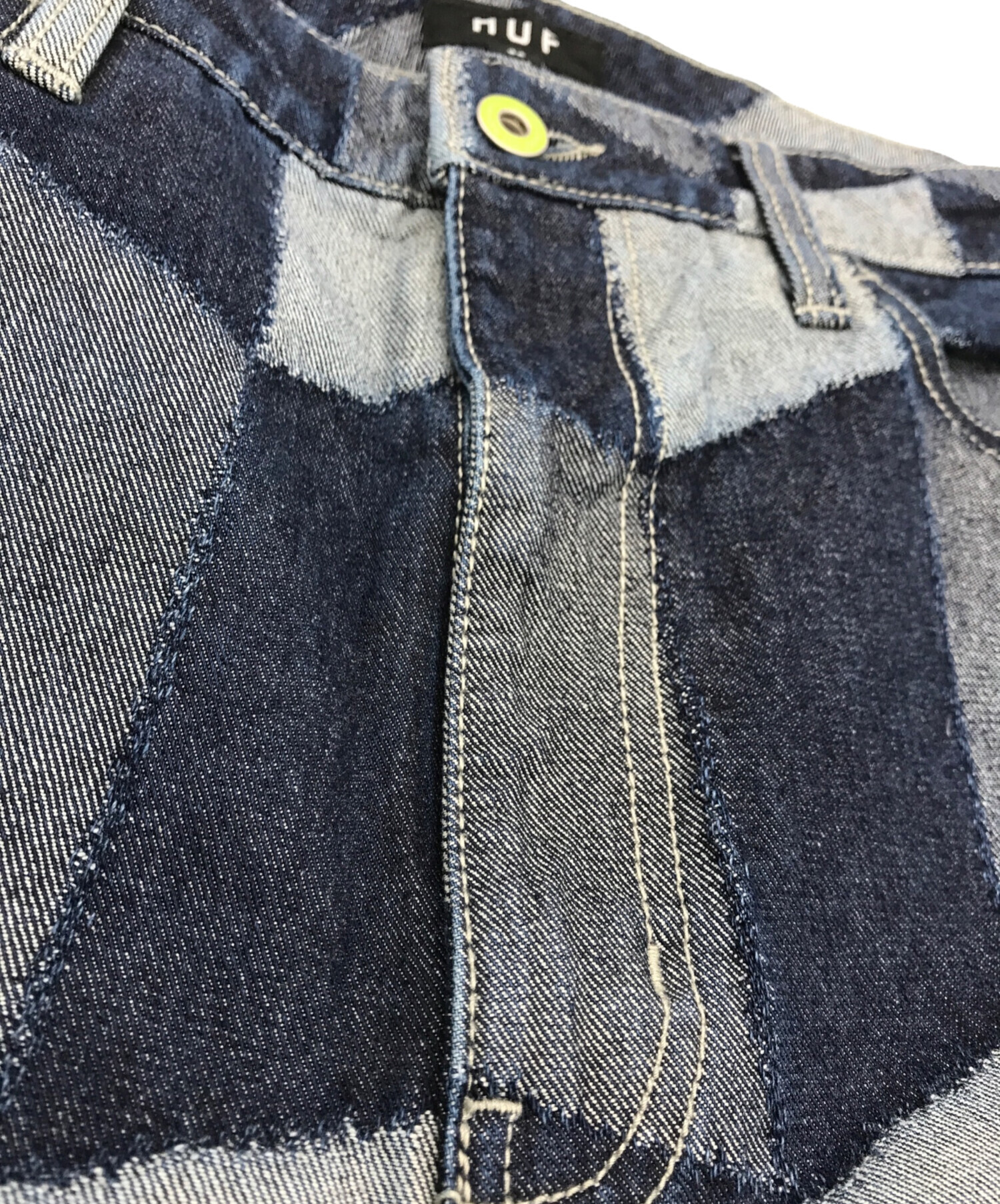 中古・古着通販】HUF (ハフ) PATCHWORK DENIM PANTS インディゴ サイズ