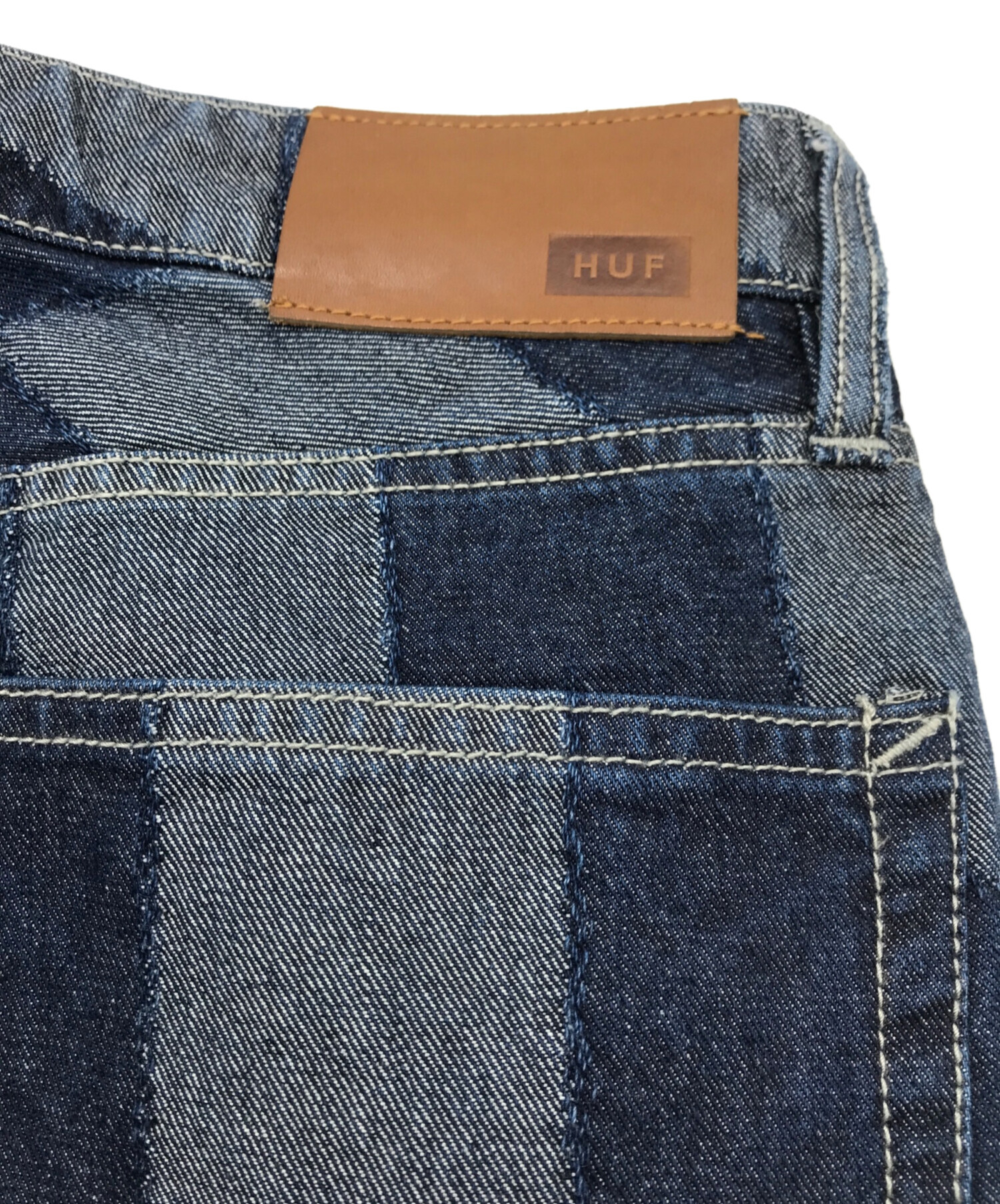中古・古着通販】HUF (ハフ) PATCHWORK DENIM PANTS インディゴ サイズ