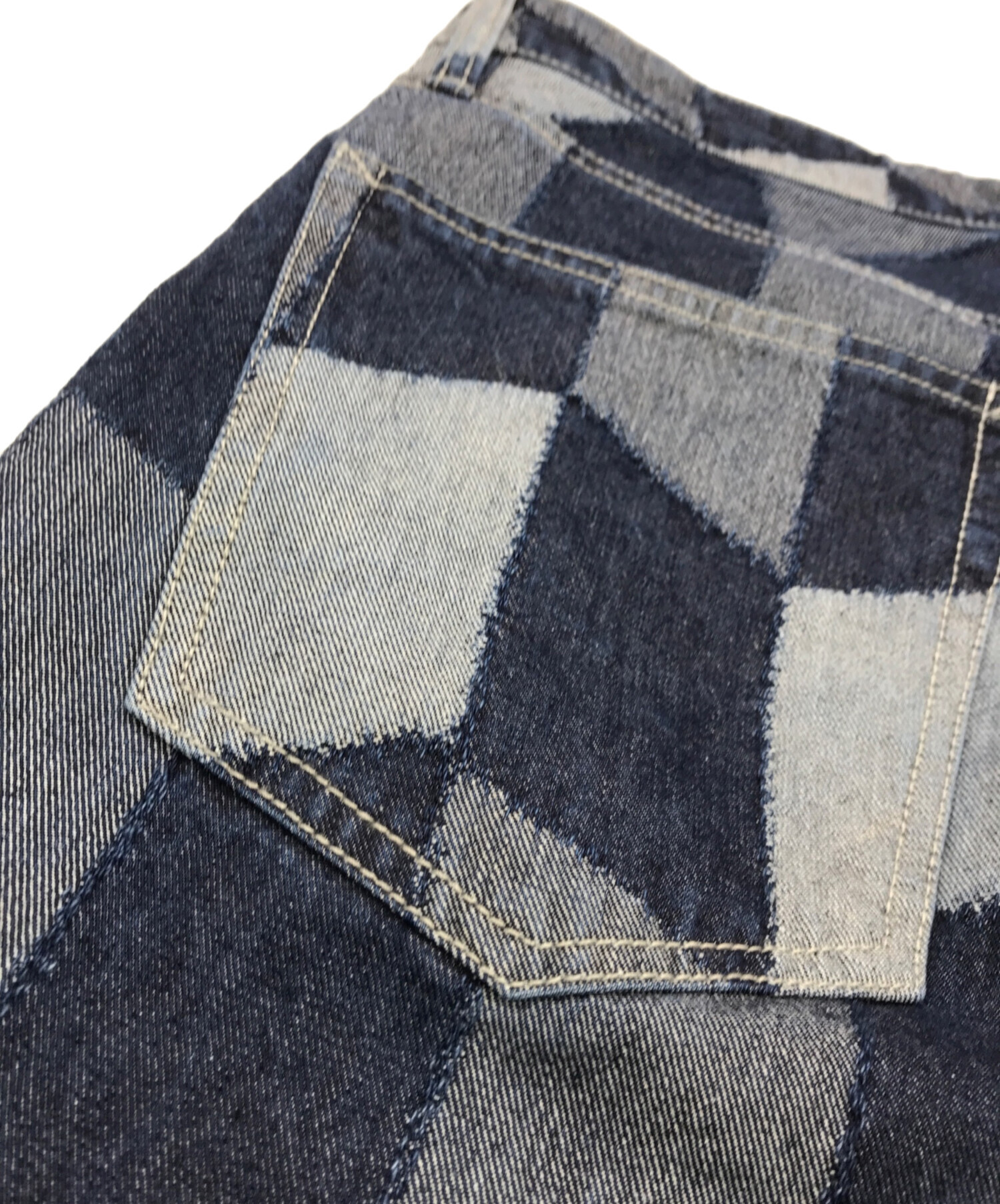 中古・古着通販】HUF (ハフ) PATCHWORK DENIM PANTS インディゴ サイズ