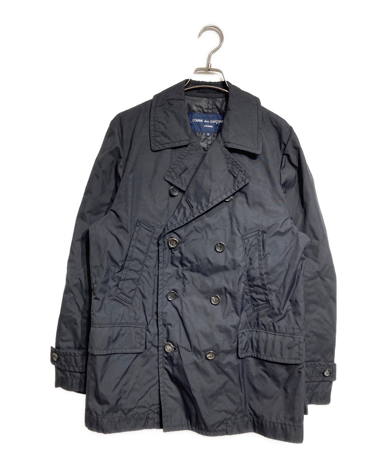 コムデギャルソンシャツ/90s//裾ドッキングダブルブレストコート/フランス製 中古・古着通販】COMME des GARCONS HOMME (コムデギャルソン オム