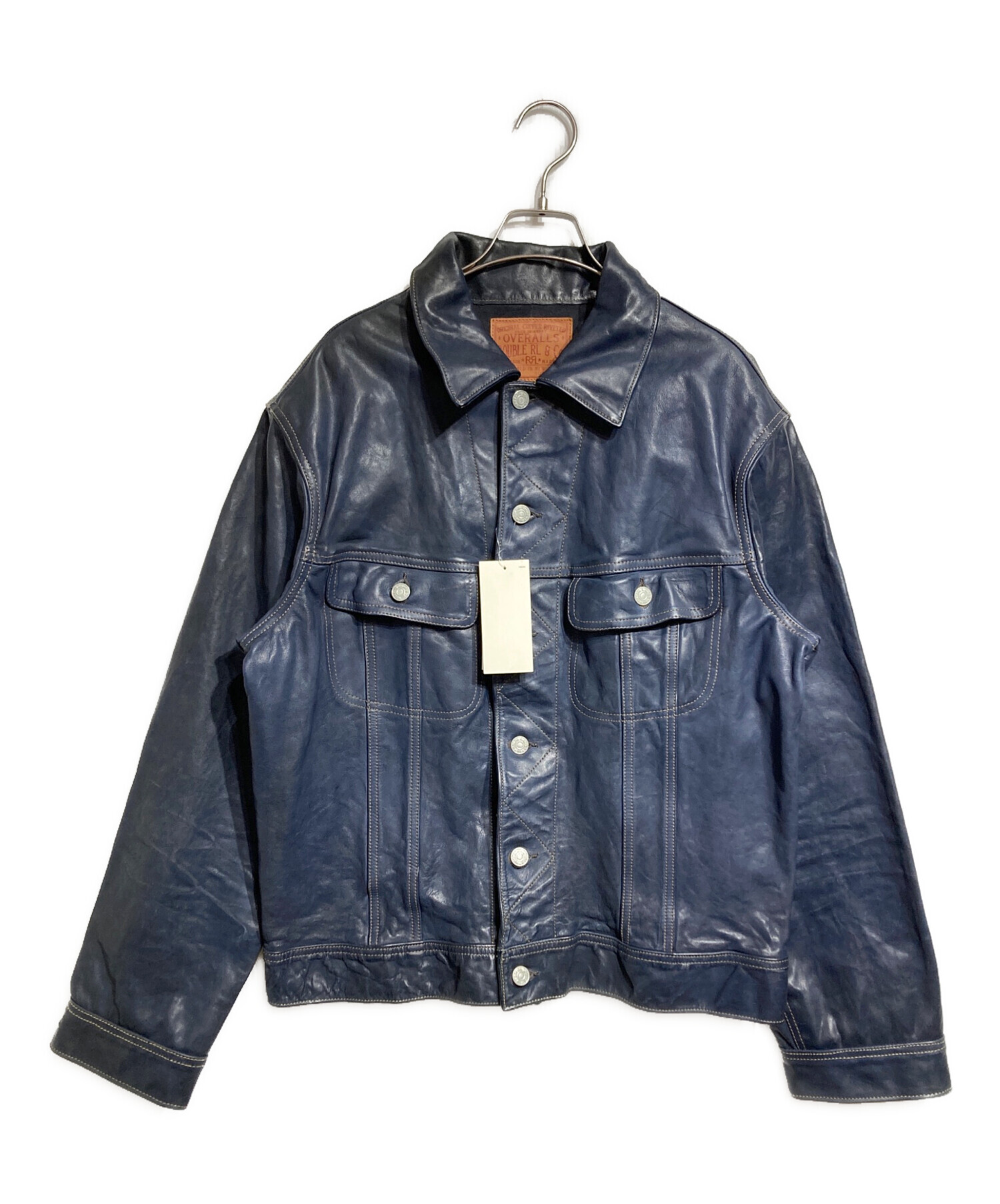 中古・古着通販】RRL (ダブルアールエル) Indigo Dyed Leather Jacket