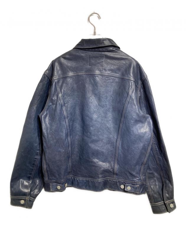 中古・古着通販】RRL (ダブルアールエル) Indigo Dyed Leather Jacket