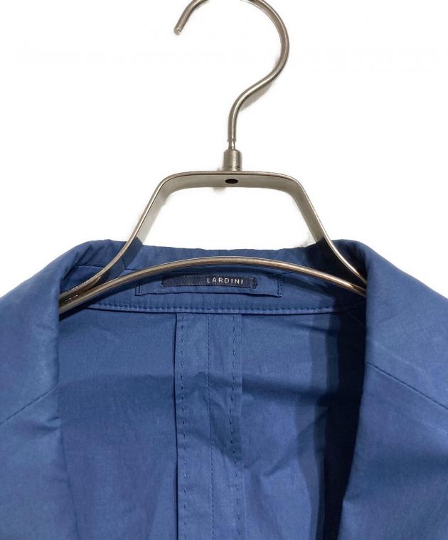 LARDINI 青 テーラードジャケット LARDINI（ラルディーニ） メンズ リネン シャツジャケット テーラード