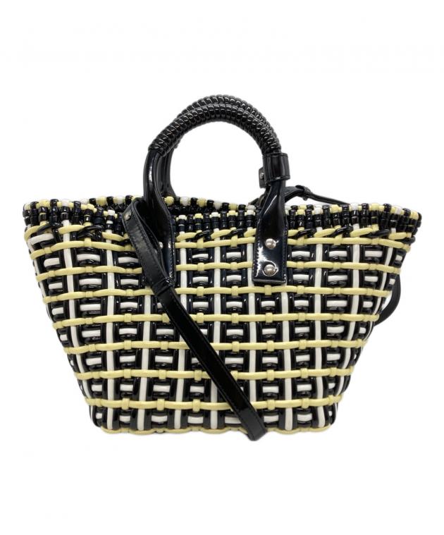バレンシアガ　ビストロ　XS ブラック　美品 BALENCIAGAバレンシアガ かごバッグ ビストロXS 黒 BALENCIAGA