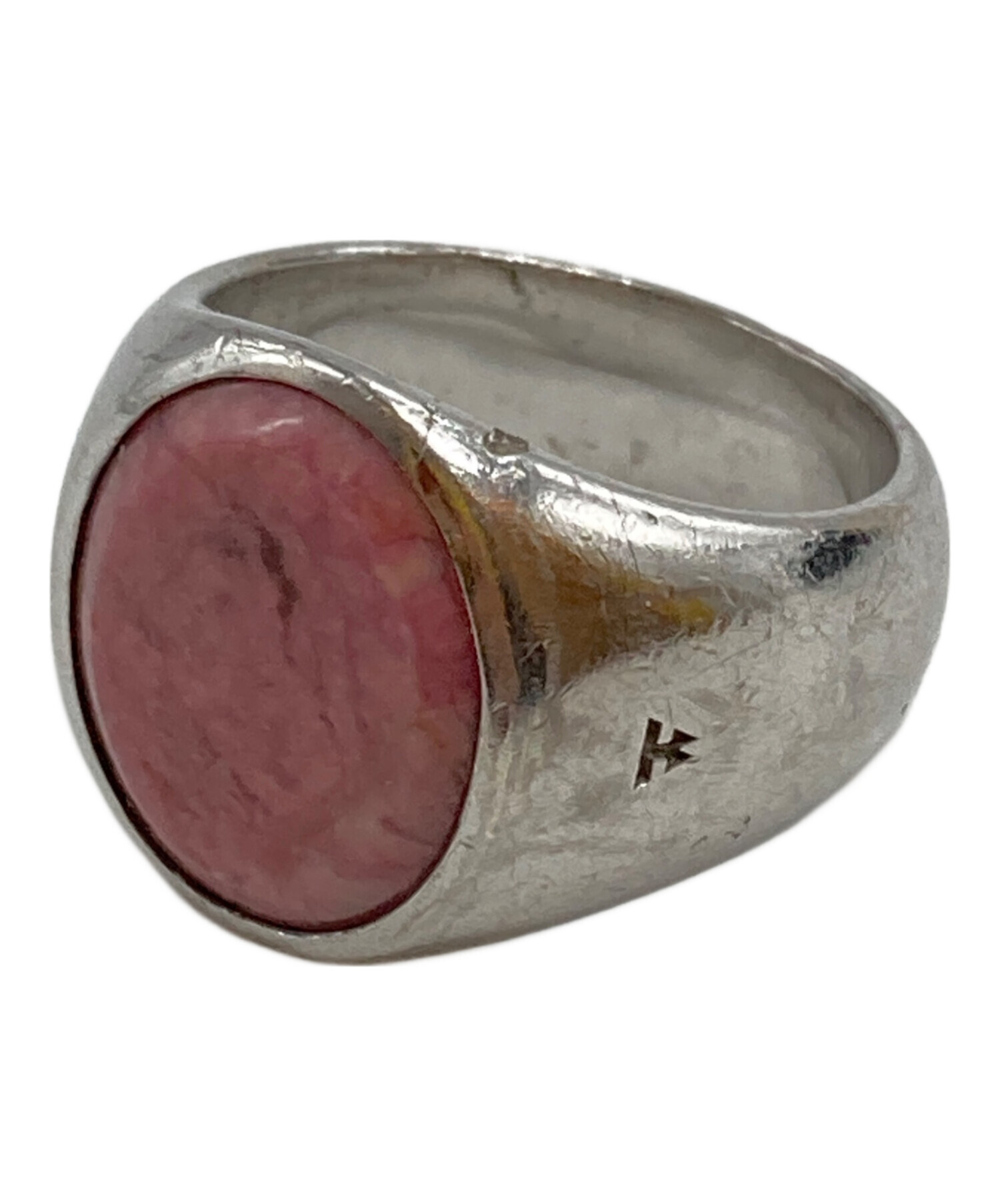 トムウッド tomwood リング ピンク サイズ50 中古・古着通販】TOM WOOD (トムウッド) OVAL PINK RHODONITEリング