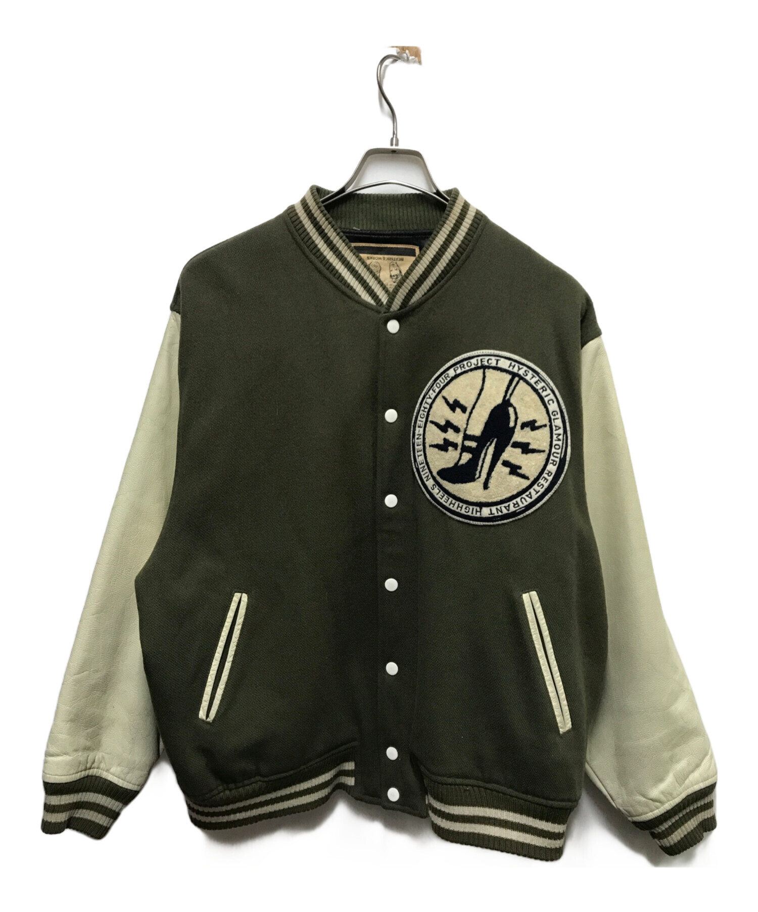 HYSTERIC GLAMOUR ヒステリックグラマー 袖革スタジャン フリー 【公式