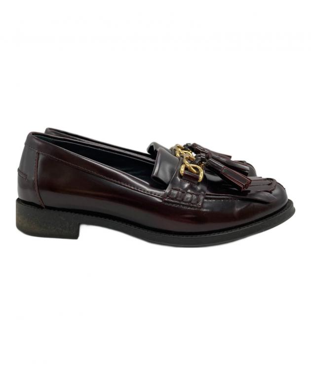 【未使用級】TOD'S トッズ タッセルローファー レザー ブラック 中古・古着通販】TOD'S (トッズ) タッセルローファー ボルドー サイズ