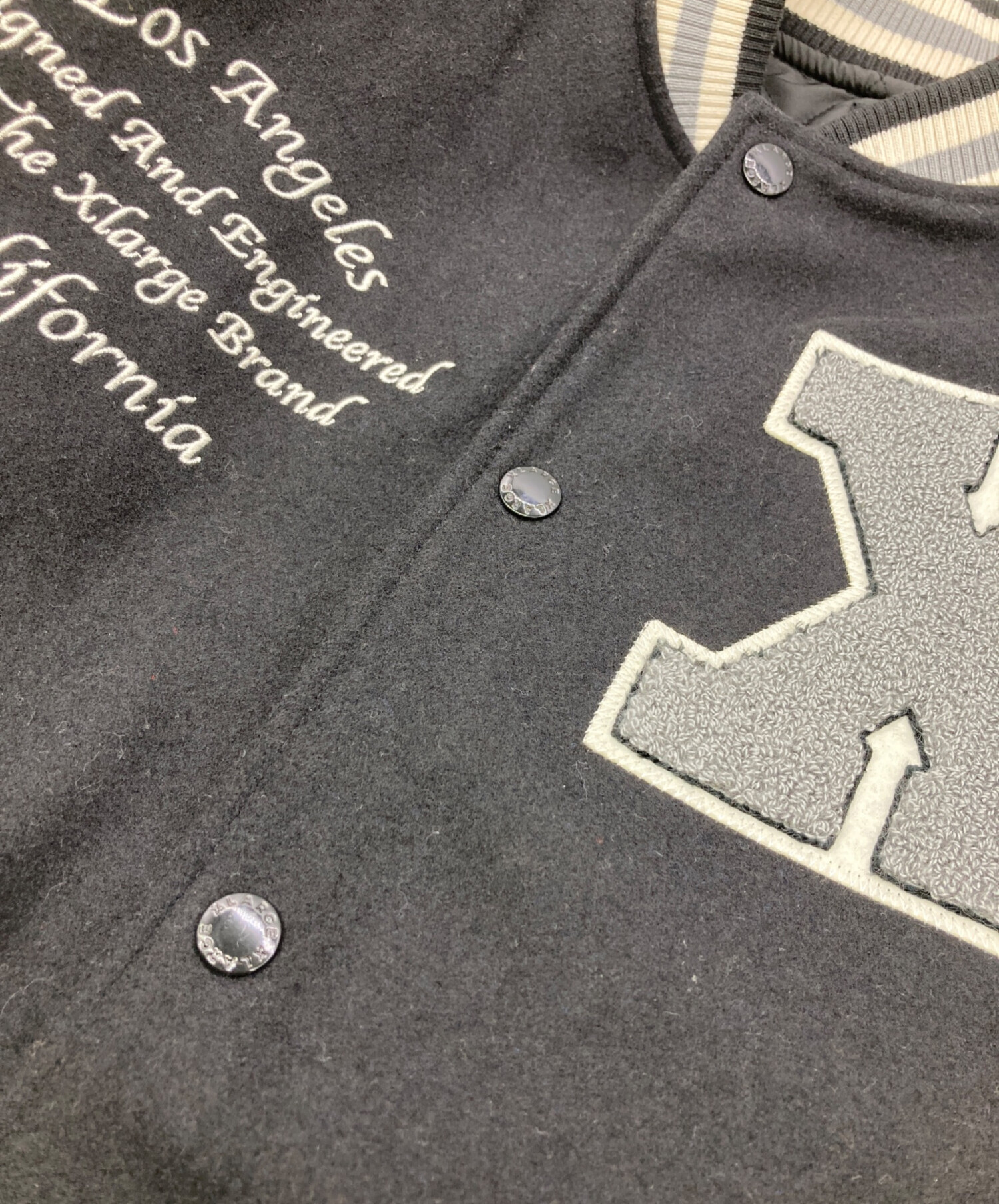 中古・古着通販】X-LARGE (エクストララージ) スタジャン ブラック