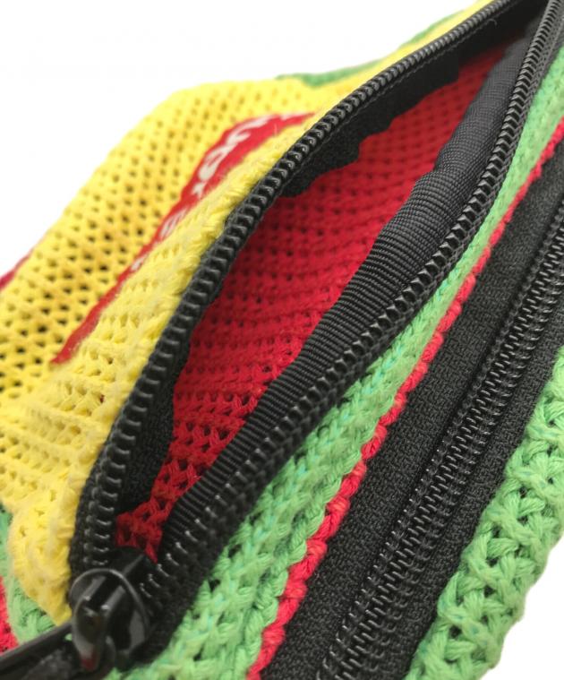 Supreme メッシュウエストポーチ レッド/グリーン/イエロー 中古・古着通販】SUPREME (シュプリーム) STRING WAIST BAG レッド
