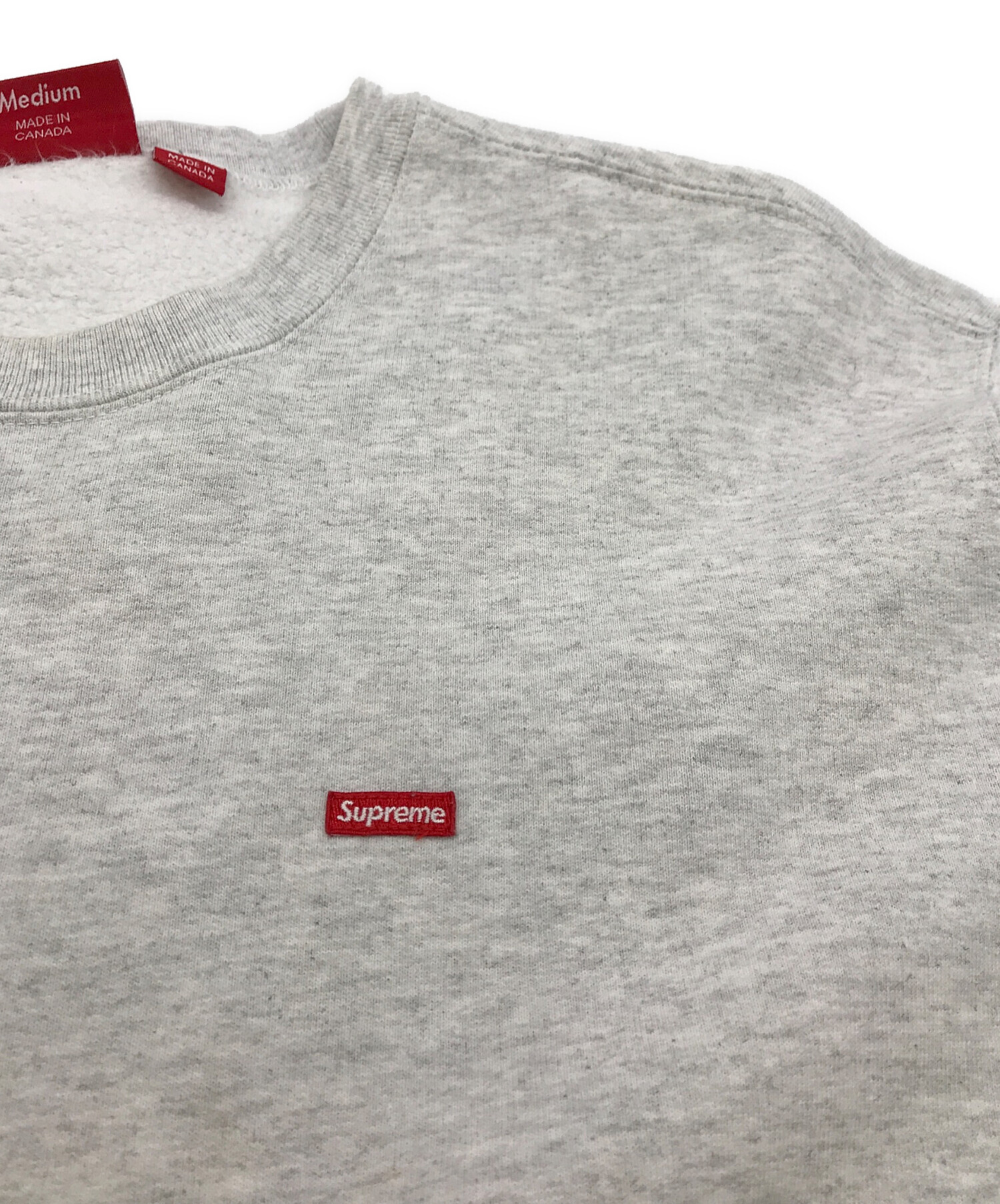 中古・古着通販】SUPREME (シュプリーム) SMALL BOX CREWNECK グレー 