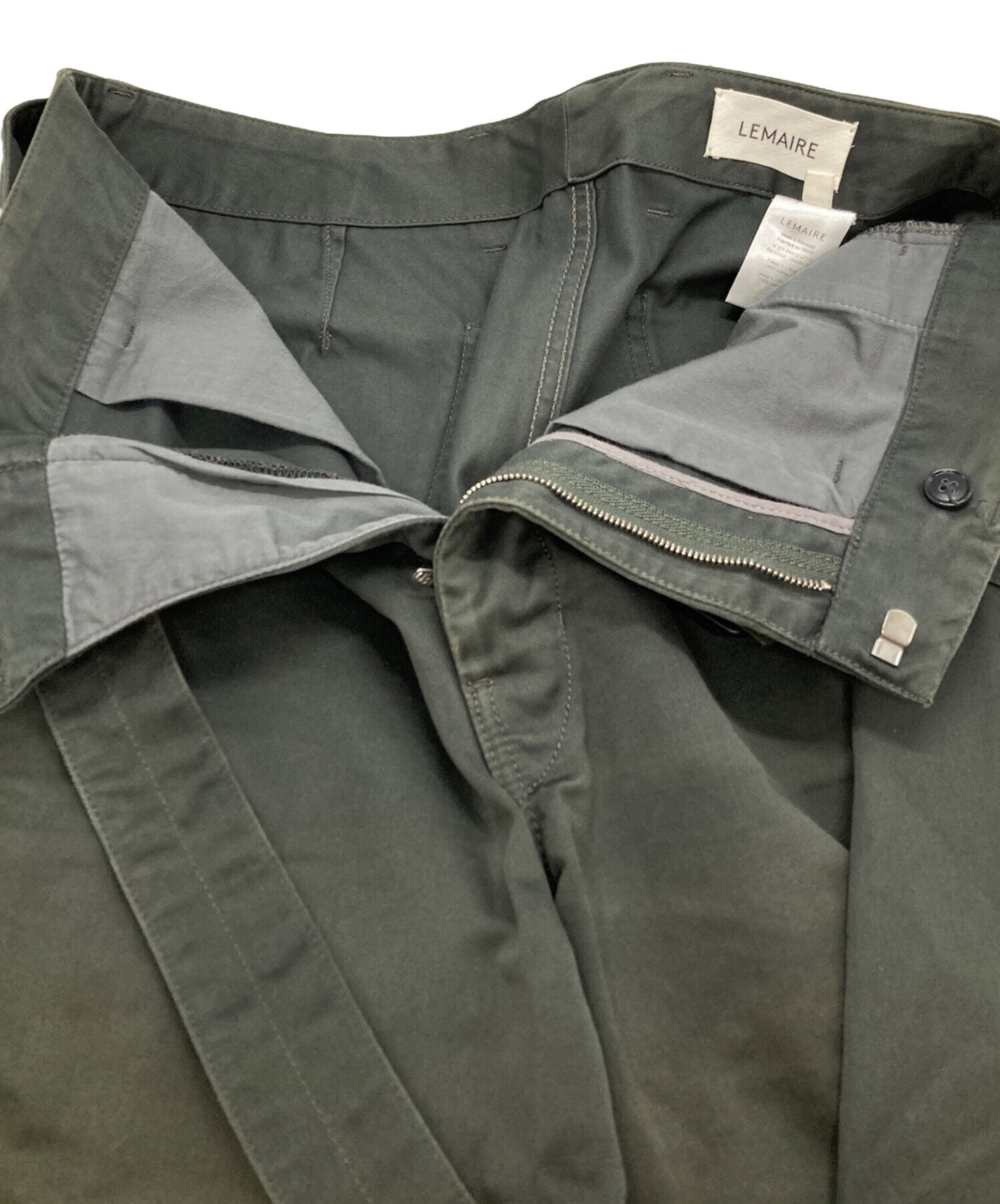 中古・古着通販】LEMAIRE (ルメール) Twisted Belted Pants グリーン