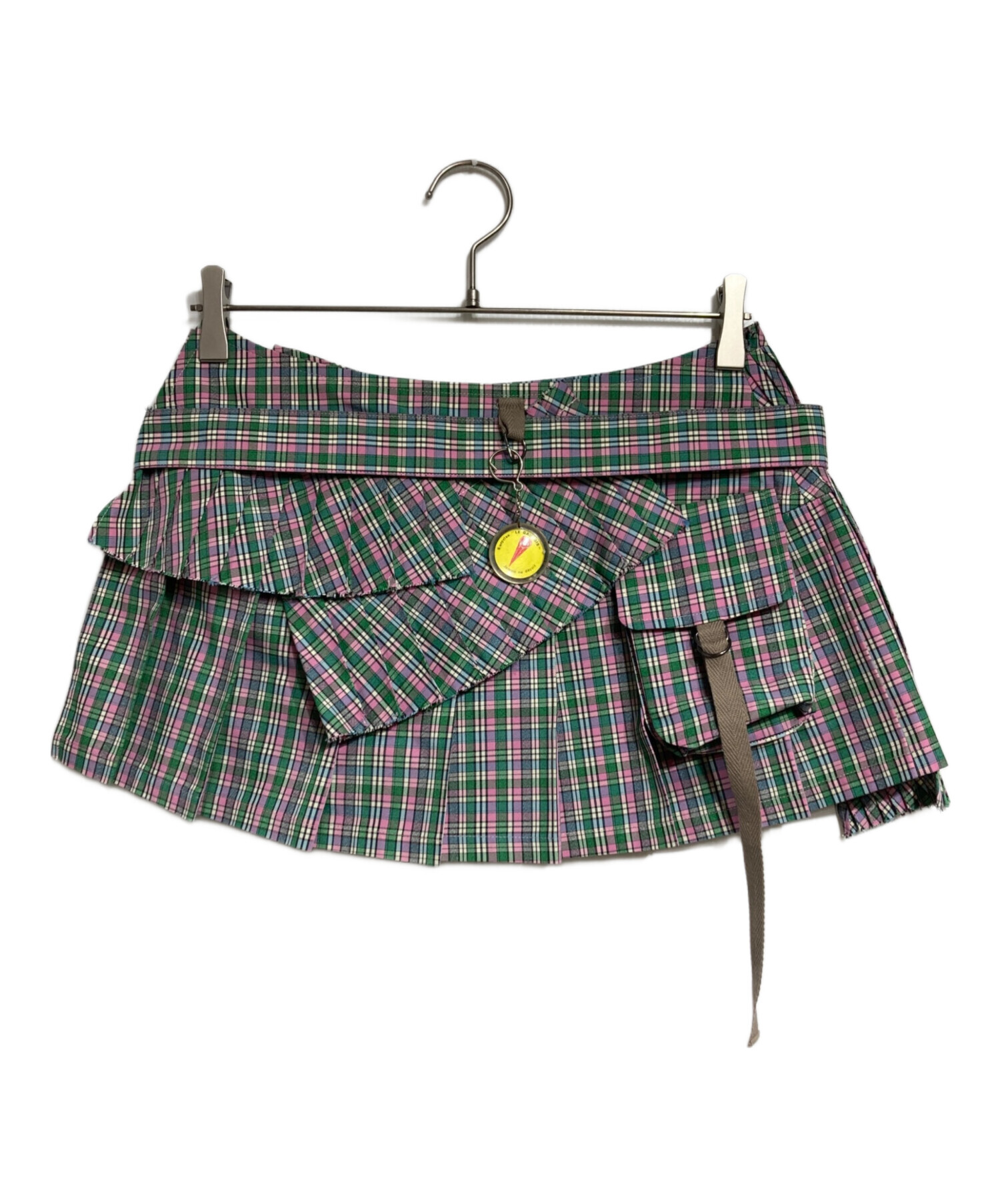 中古・古着通販】rurumu (ルルムウ) pleats rolled mini skirt