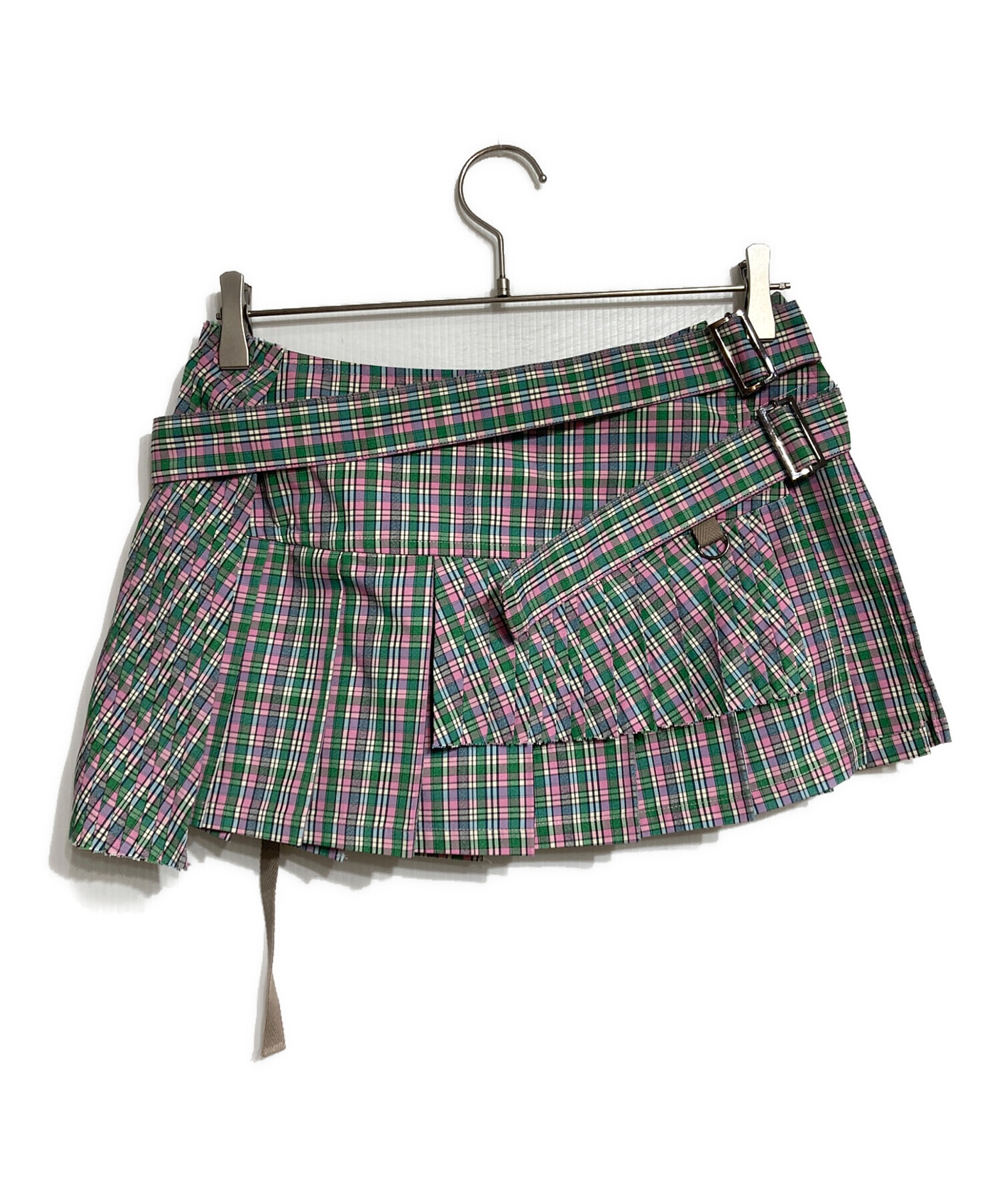 中古・古着通販】rurumu (ルルムウ) pleats rolled mini skirt