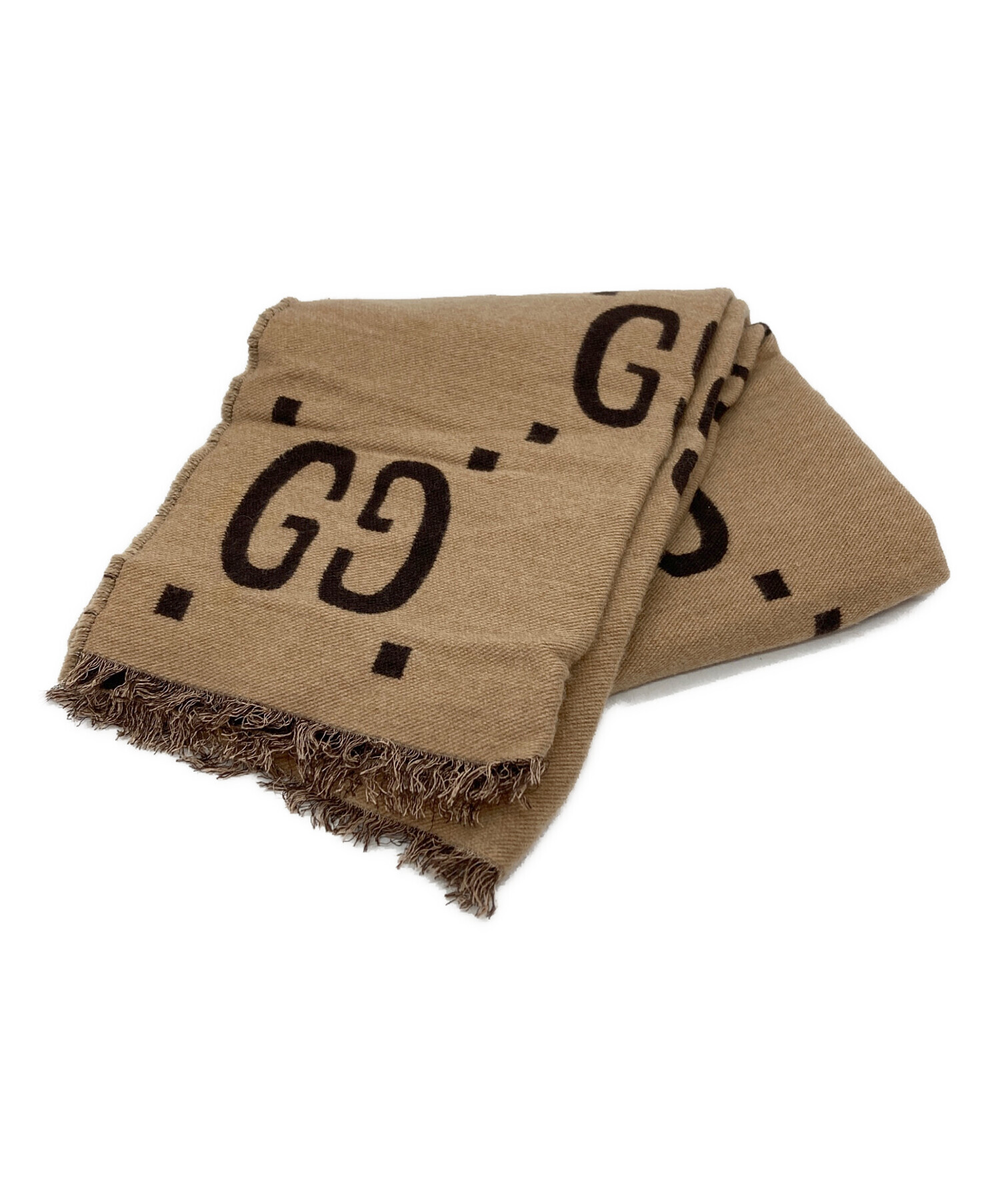 中古・古着通販】GUCCI (グッチ) GGジャガードウールシルクストール