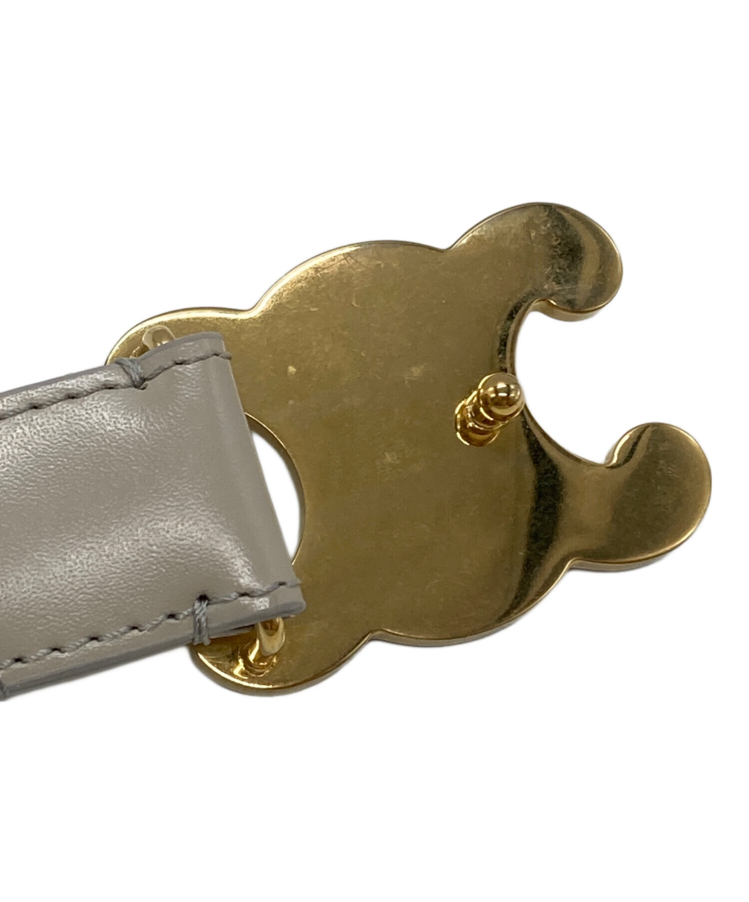 中古・古着通販】CELINE (セリーヌ) トリオンフレザーベルト ベージュ