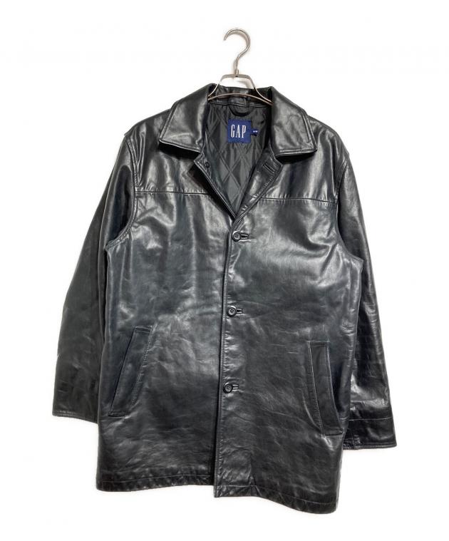 希少M Old Gap レザー カーコート Black 中古・古着通販】GAP (ギャップ) レザーカーコート/leather car coat