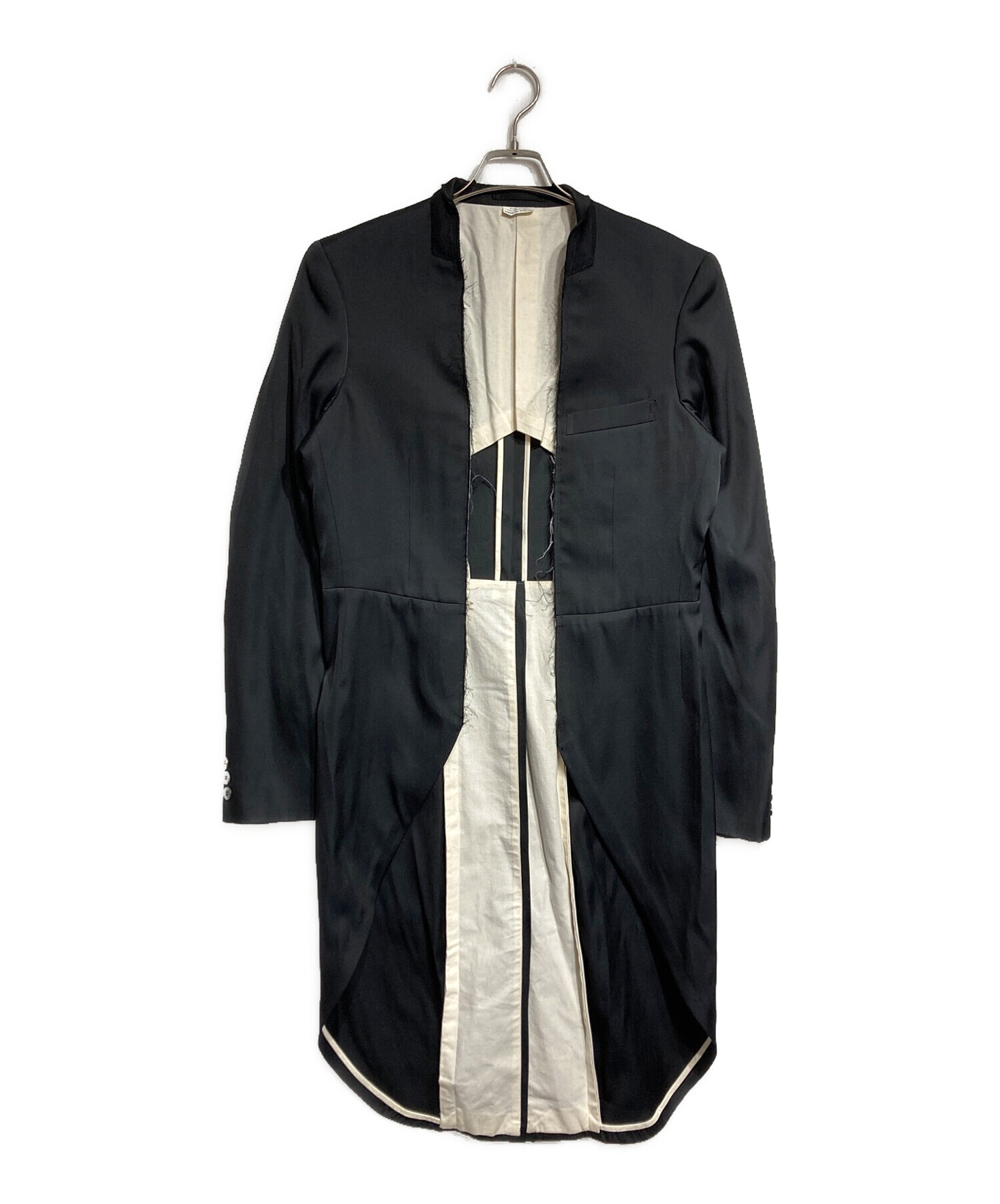 コムデギャルソンオムプリュス　ブラック フード付き ロングコート 美品】 COMME des GARCONS HOMME PLUS / コムデギャルソンオムプリュス