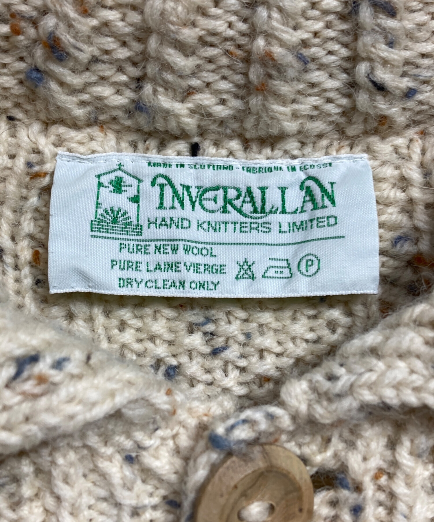 INVERALLAN アランニット M アイルランド製 旧タグ さよなら、インバーアラン。<br> <font face='Meiryo' size='3
