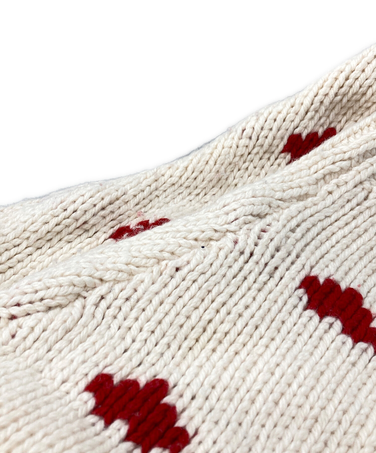 中古・古着通販】NKNIT (ンニット) Heart pattern ショート丈ニット