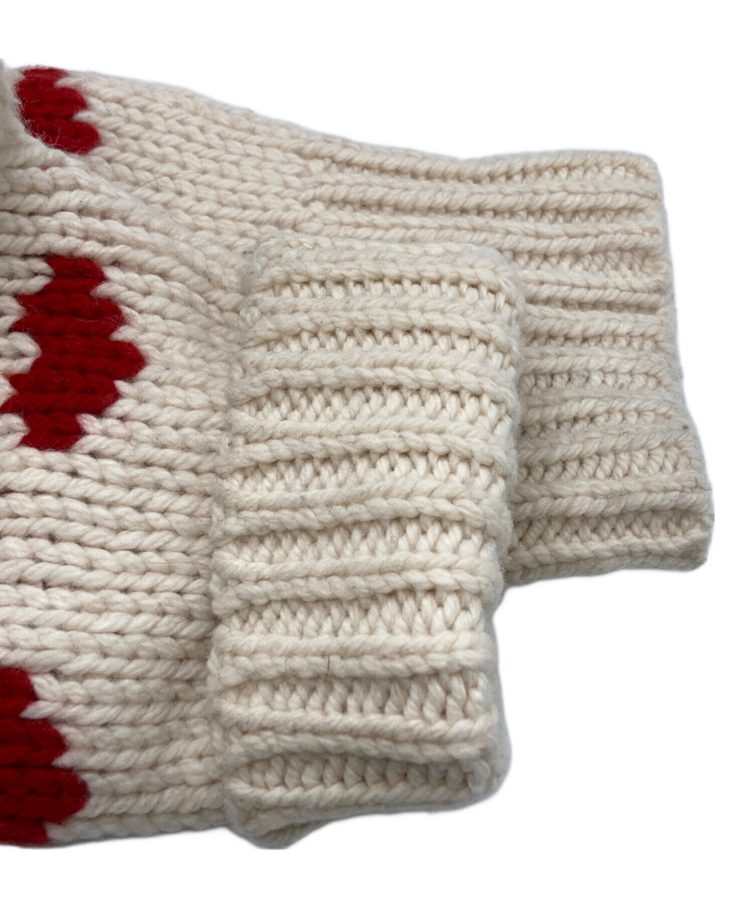 中古・古着通販】NKNIT (ンニット) Heart pattern ショート丈ニット