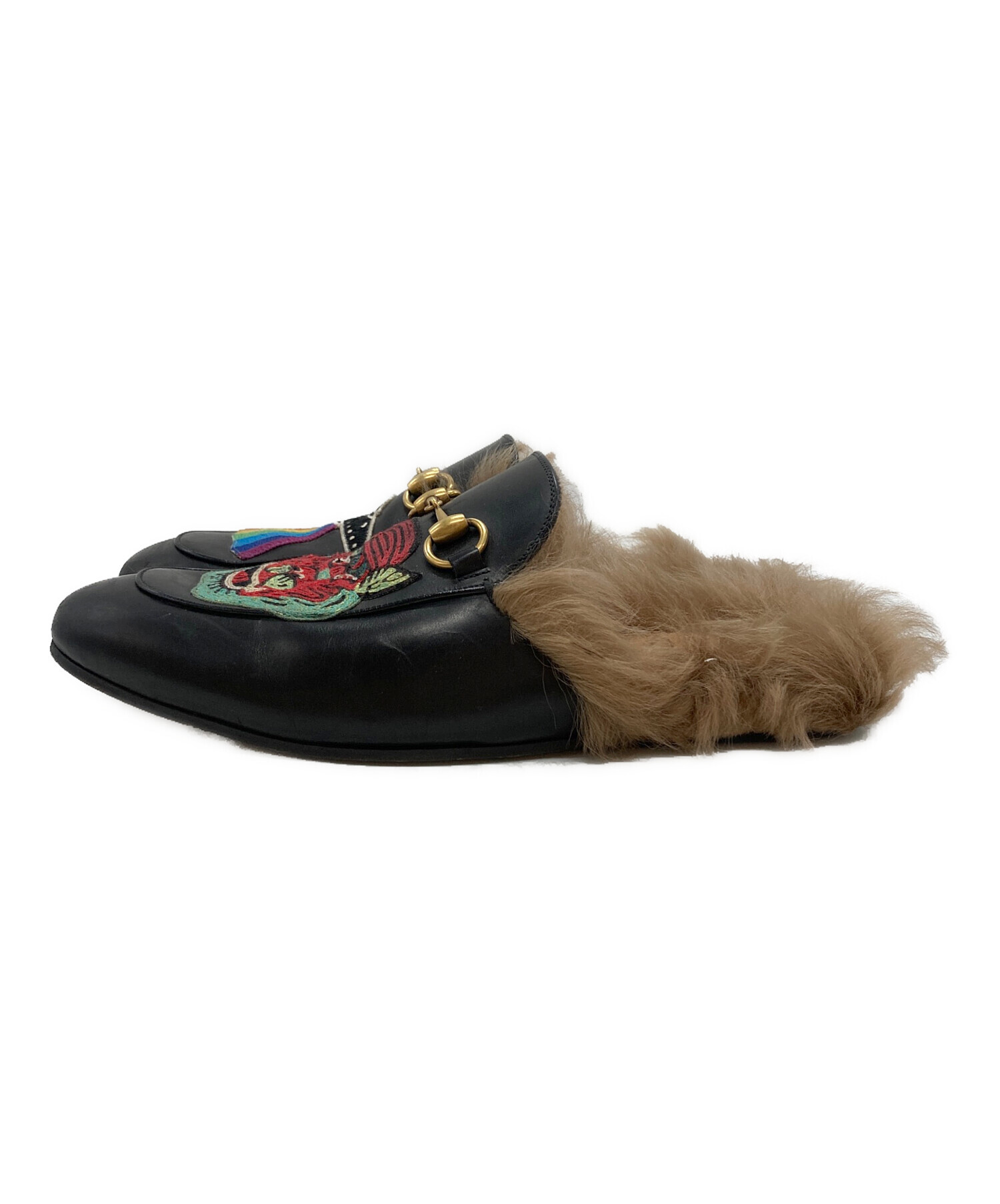中古・古着通販】GUCCI (グッチ) 鬼UFO刺繍プリンスタウンファー 中古・古着通販】GUCCI (グッチ) 鬼UFO刺繍プリンスタウンファー