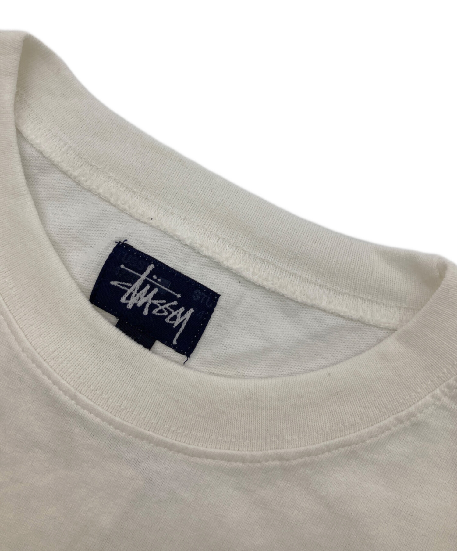 中古・古着通販】stussy (ステューシー) ボーダーTシャツ ホワイト