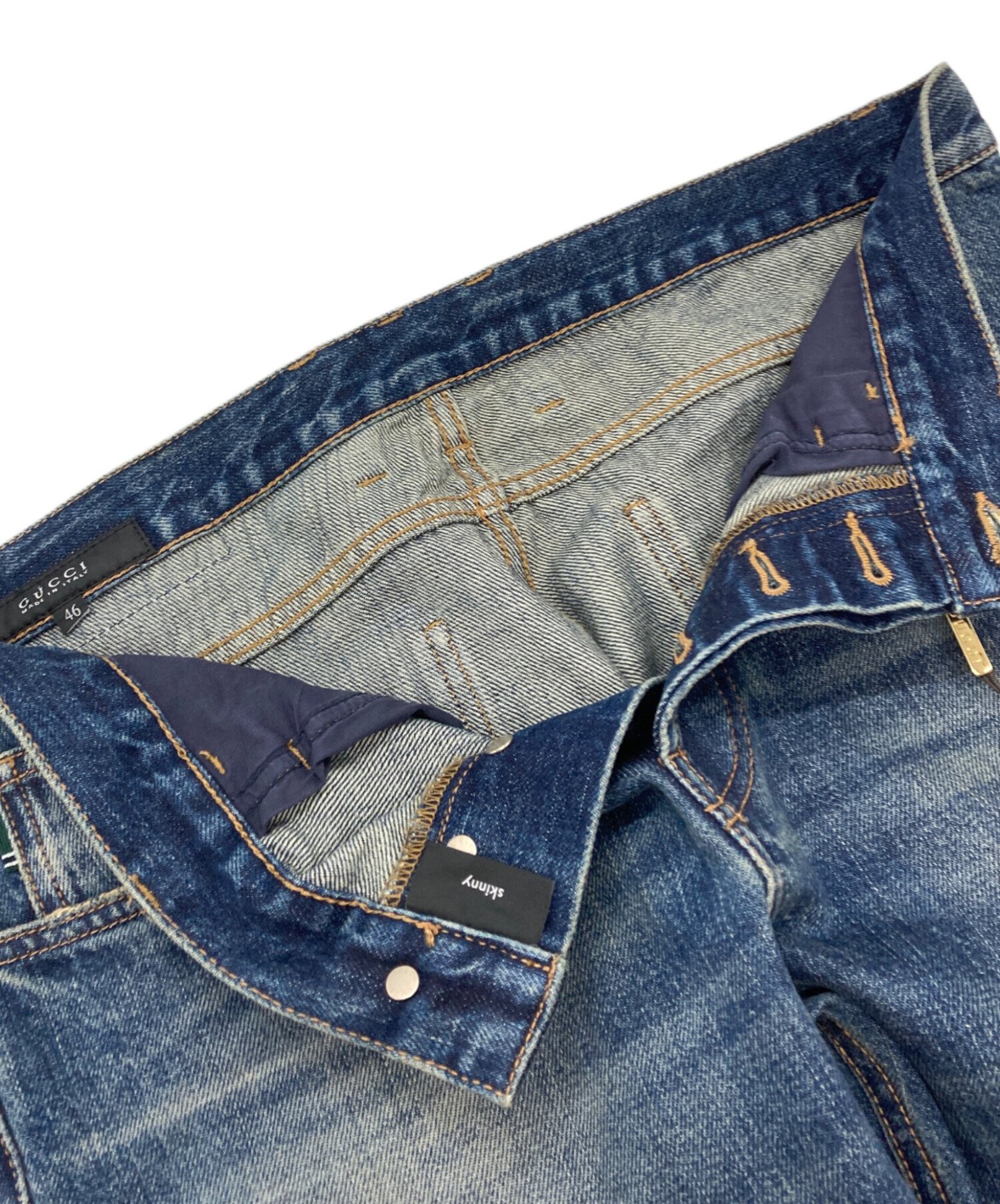 中古・古着通販】GUCCI (グッチ) ウォッシュ加工スキニーデニムパンツ