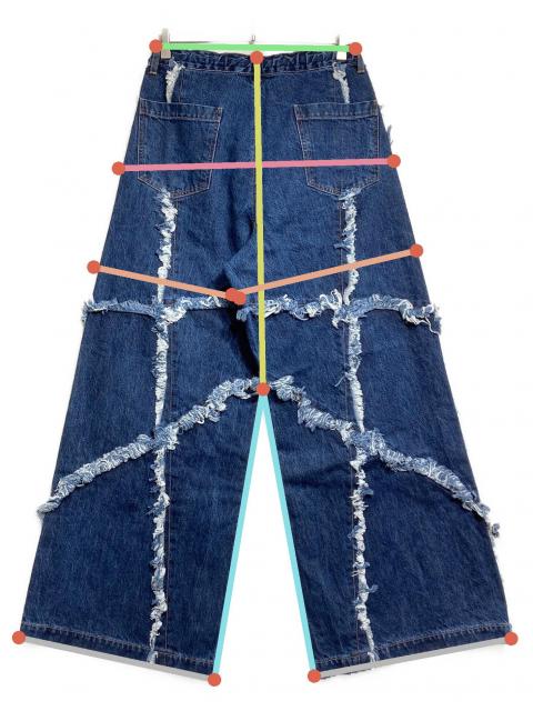 中古・古着通販】TASKS (タスク) ダメージ加工デニムパンツ/Denim