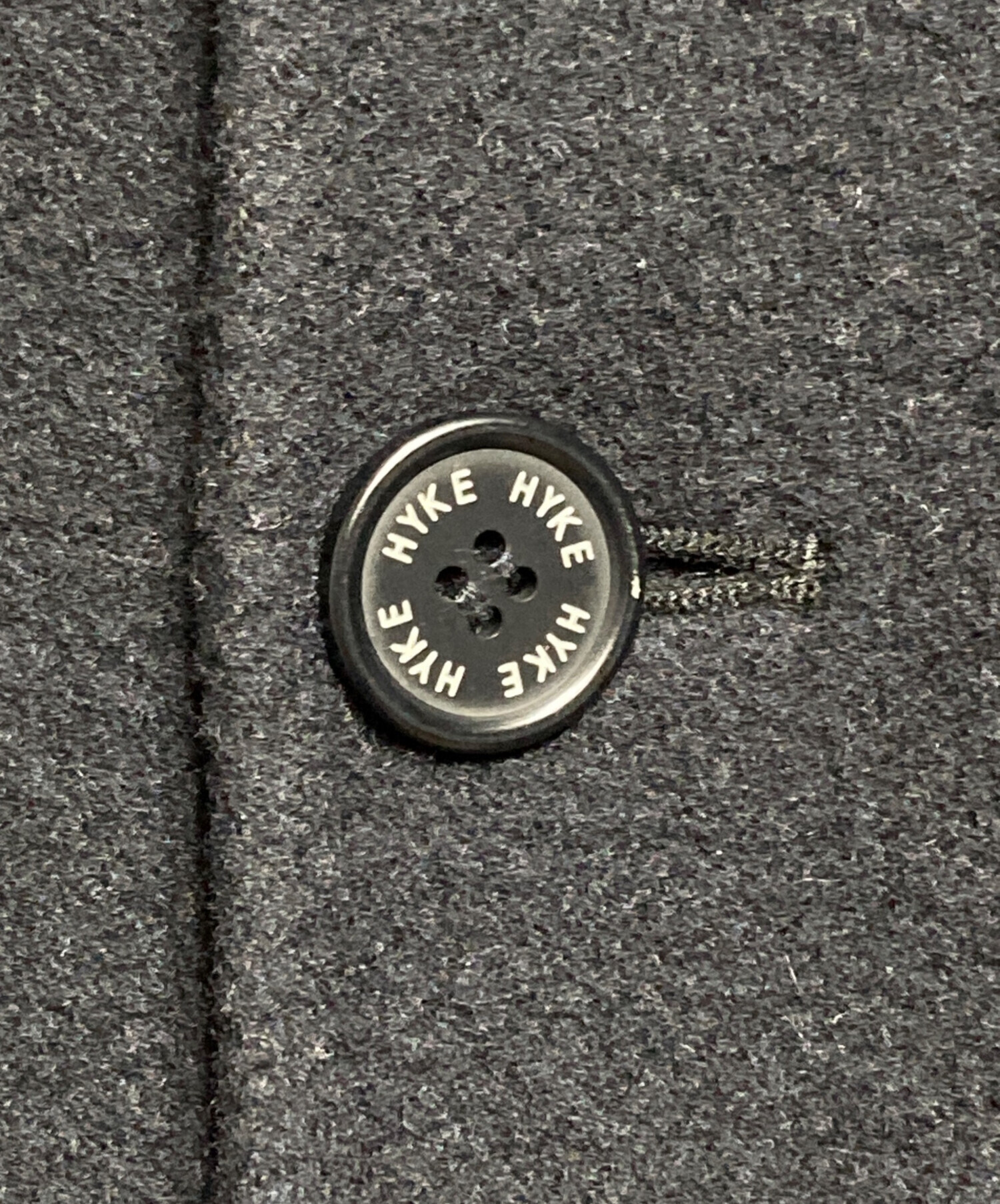 中古・古着通販】HYKE (ハイク) メルトンチェスターコート ネイビー